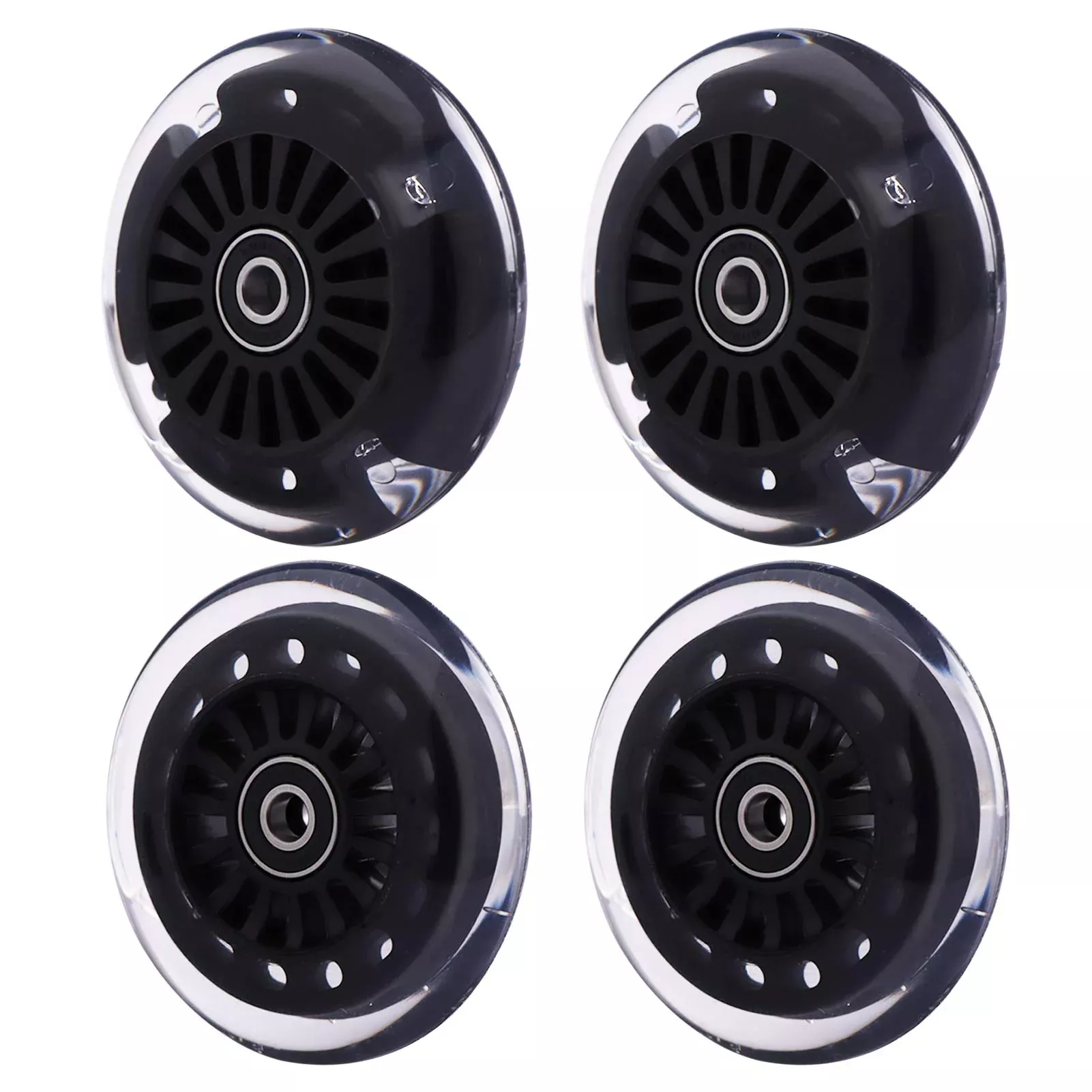 WHEELGOO Large Polyurethane Upgrade Wheels for Ride-On Toys, Black