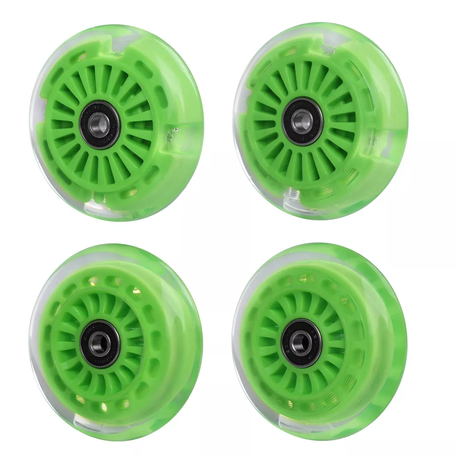 WHEELGOO Large Polyurethane Upgrade Wheels for Ride-On Toys, Light Green