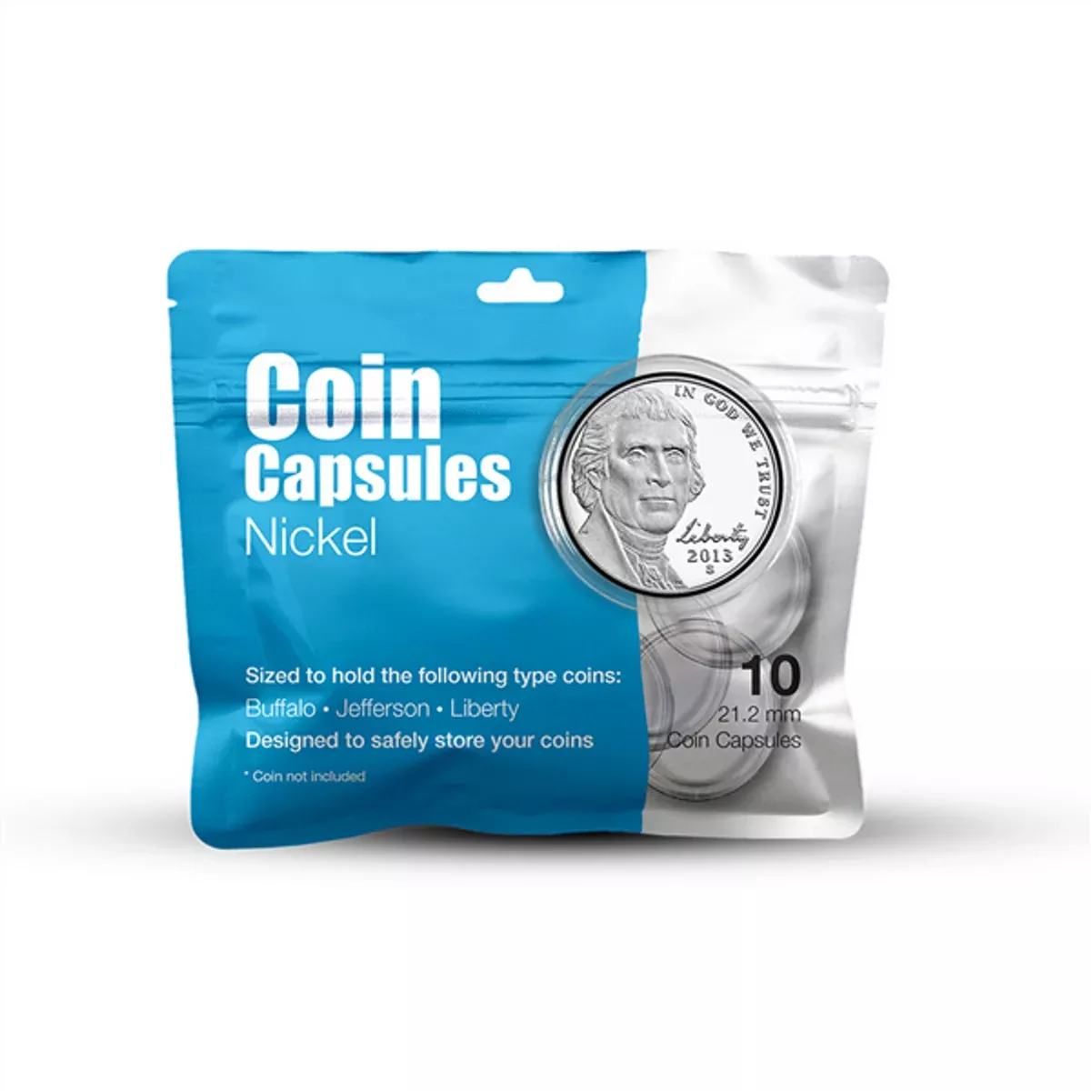 Whitman Publishing 4539 Nickel Coin Capsule (10 Pack)
