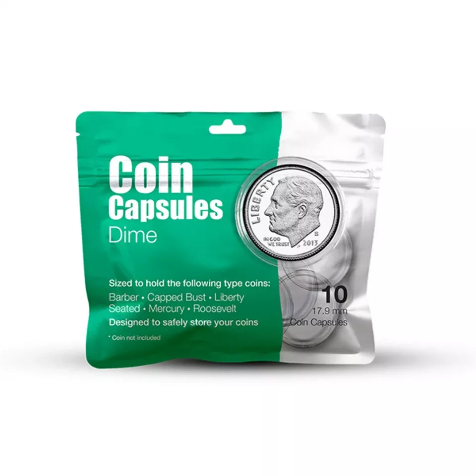 Whitman Publishing 4540 Dime Coin Capsule (10 Pack)