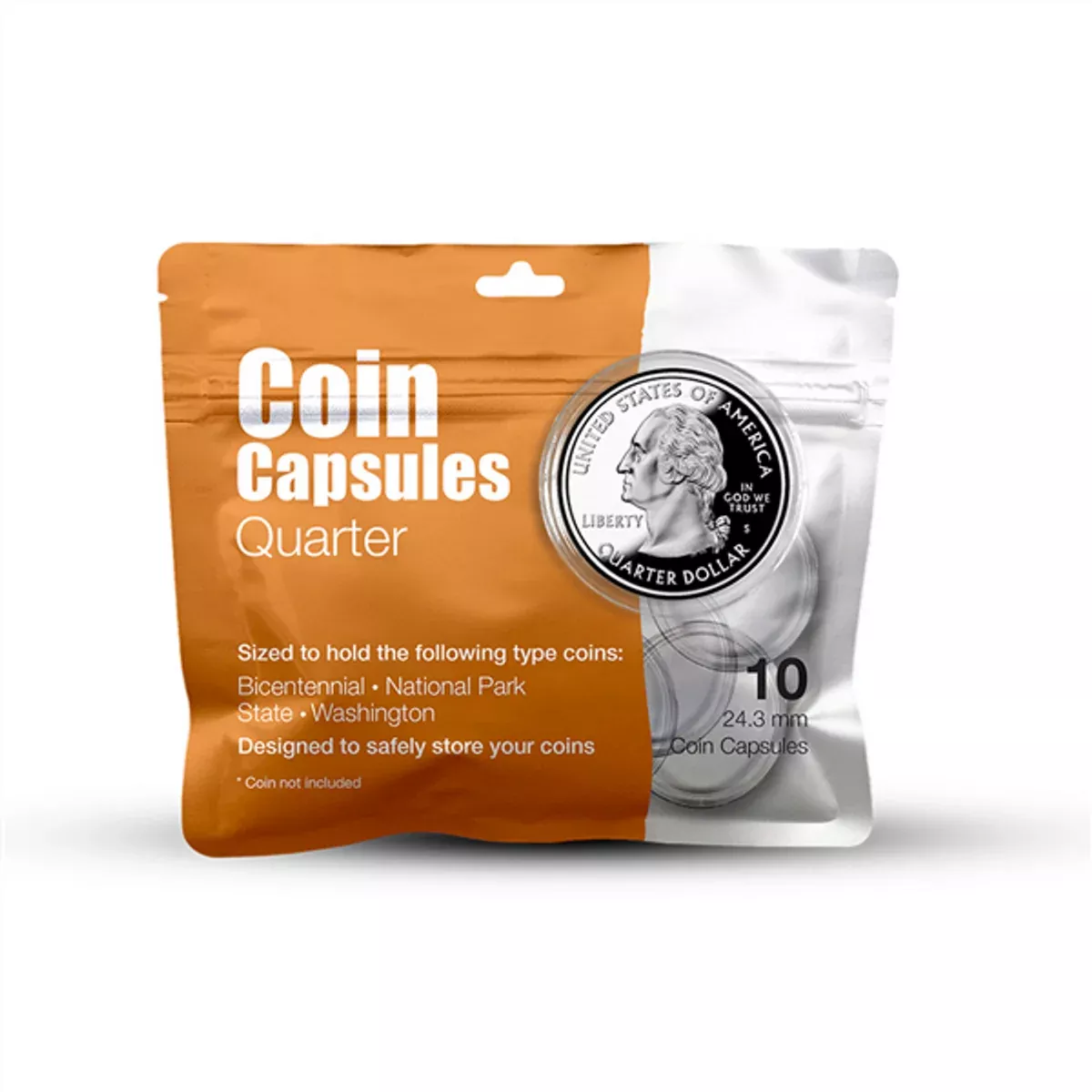 Whitman Publishing 4541 Quarter Coin Capsule (10 Pack)