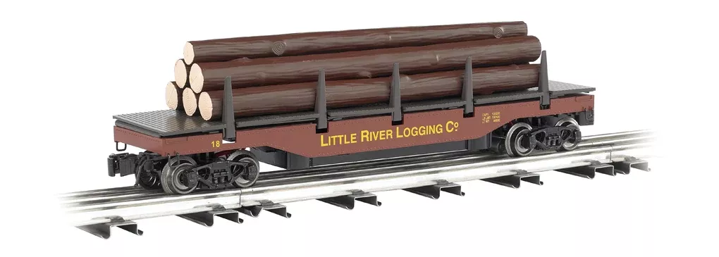 Williams by Bachmann 47929 O Gauge Operating Log Dump Car Little River Logging