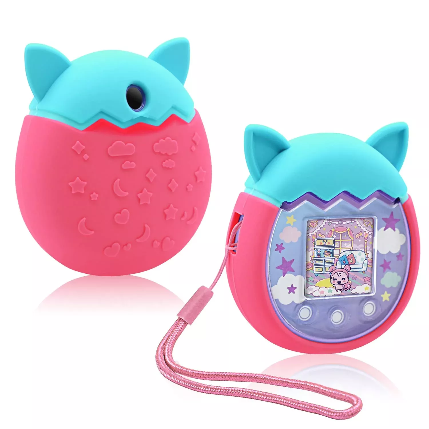 Winceed Silicone Case for Tamagotchi Pix - Protective Cover with Hand