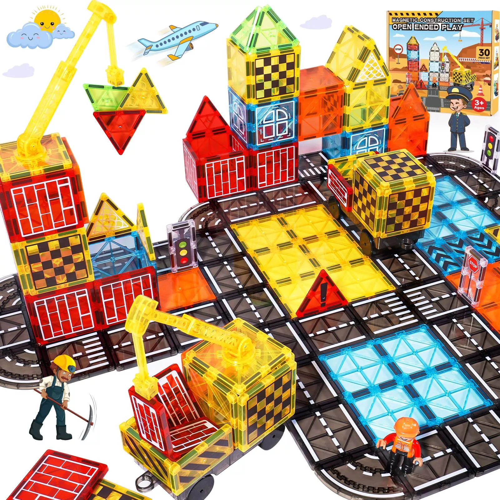 Windidi Magnetic Construction Road Set 30Pcs Multicolor Building Toys