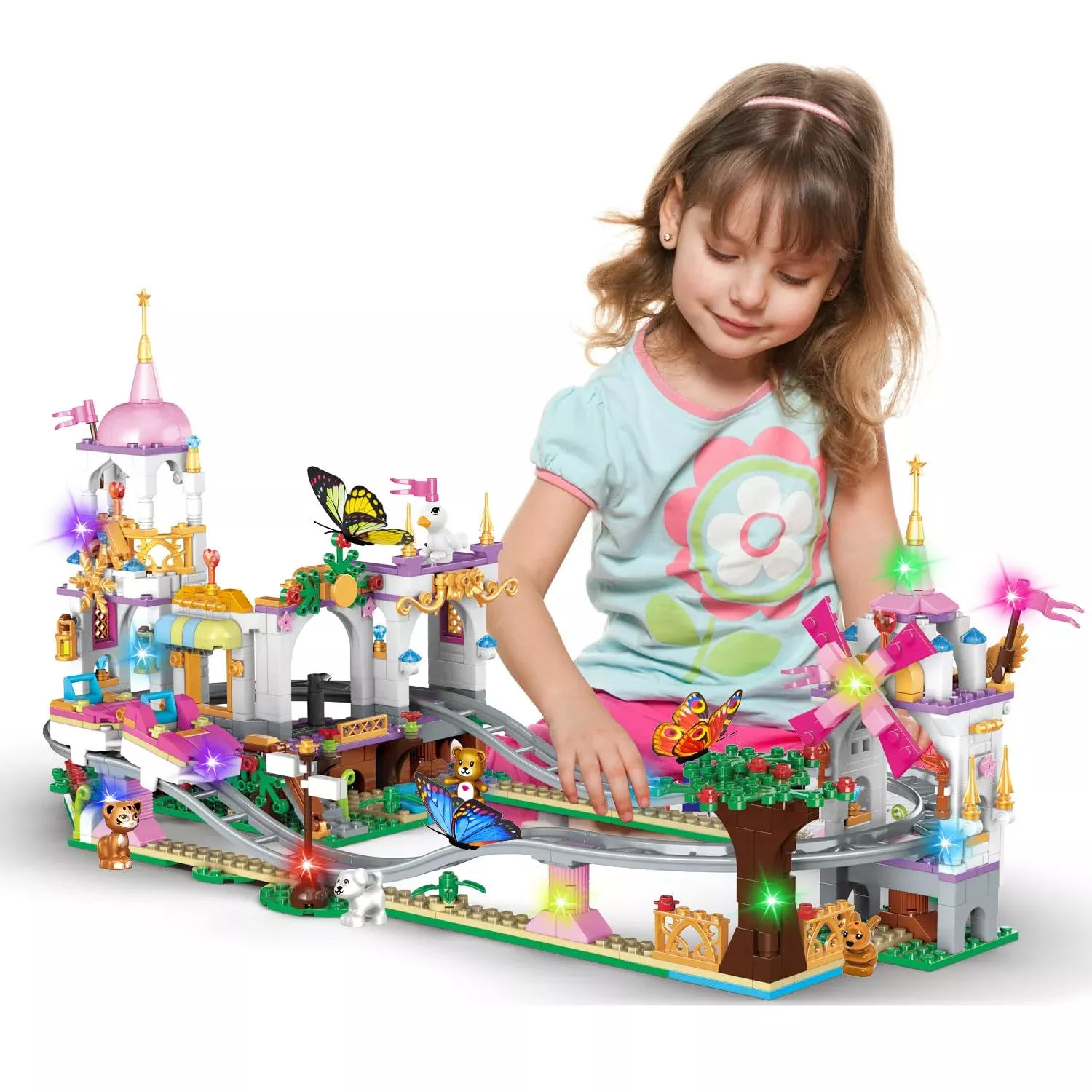 Wingift 711 Piece Friends Roller Coaster Building Set,Girls Creative A