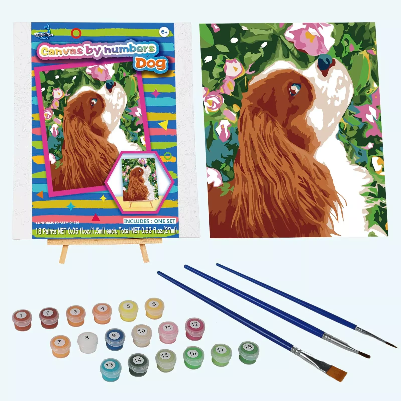 Wings Giant Framed Paint By Numbers Kit For Kids Ages 4-8, 8-12, Begin