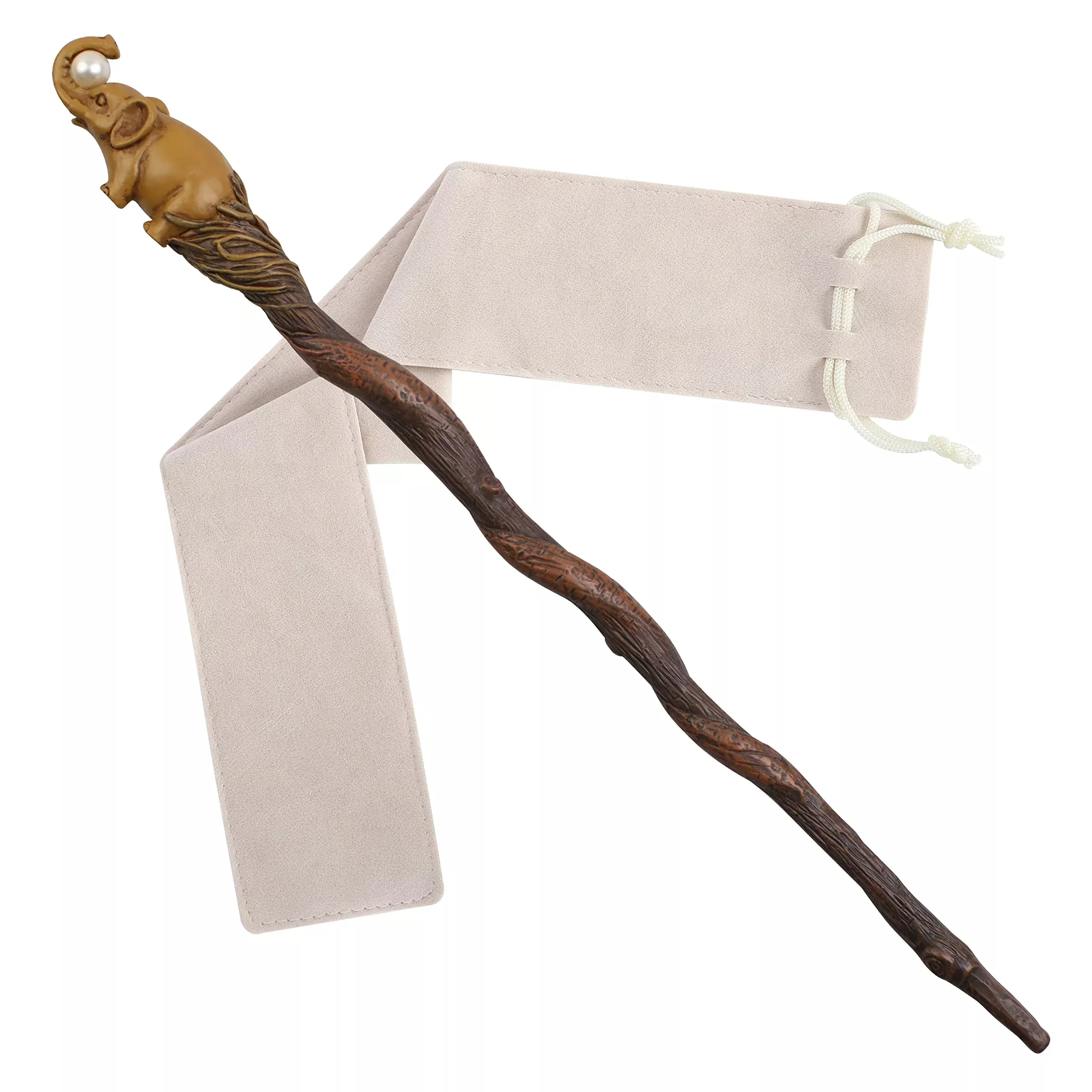 WinSence Wizard Wand - Resin & Steel, 13.6" Elephant Design