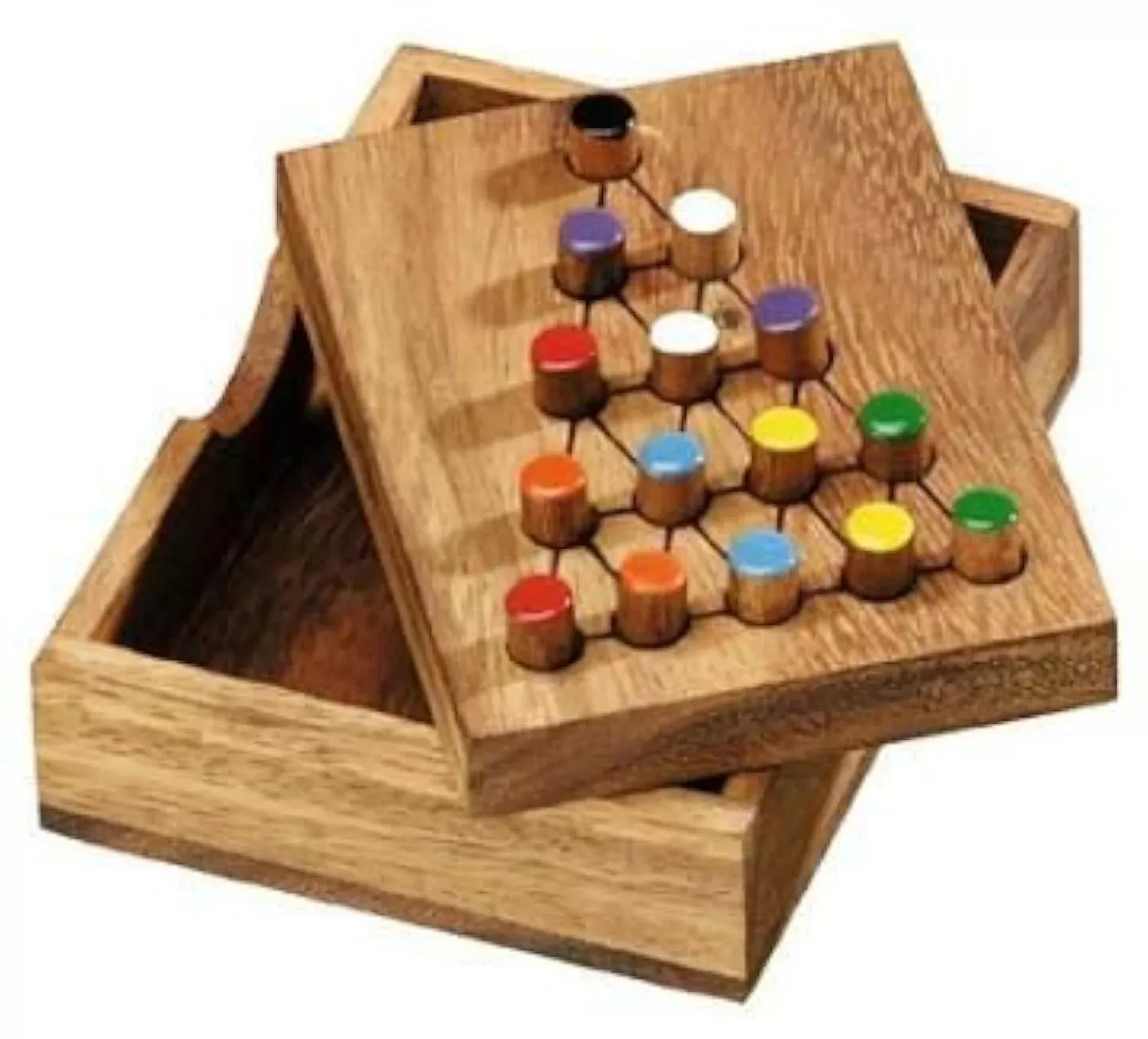 Winshare Puzzles Tricky Triangle Strategy Game Wood Puzzle 3.5"x4.5