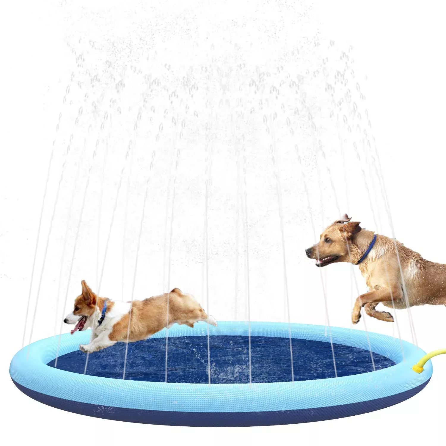 Wityoo Large Blue Pet Splash Sprinkler Pad for Outdoor Fun