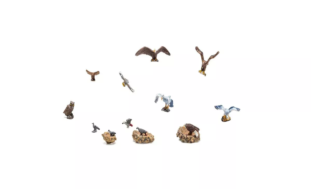 Woodland Scenics A1970 HO Scale Figures - Birds and Nests