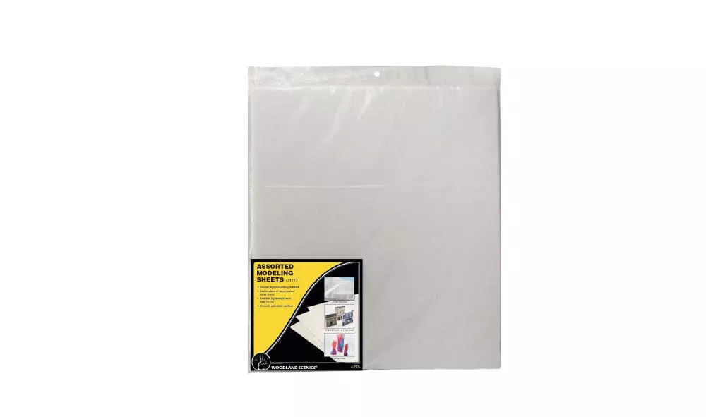 Woodland Scenics C1177 Modeling Sheets, Assorted (4-Pack)