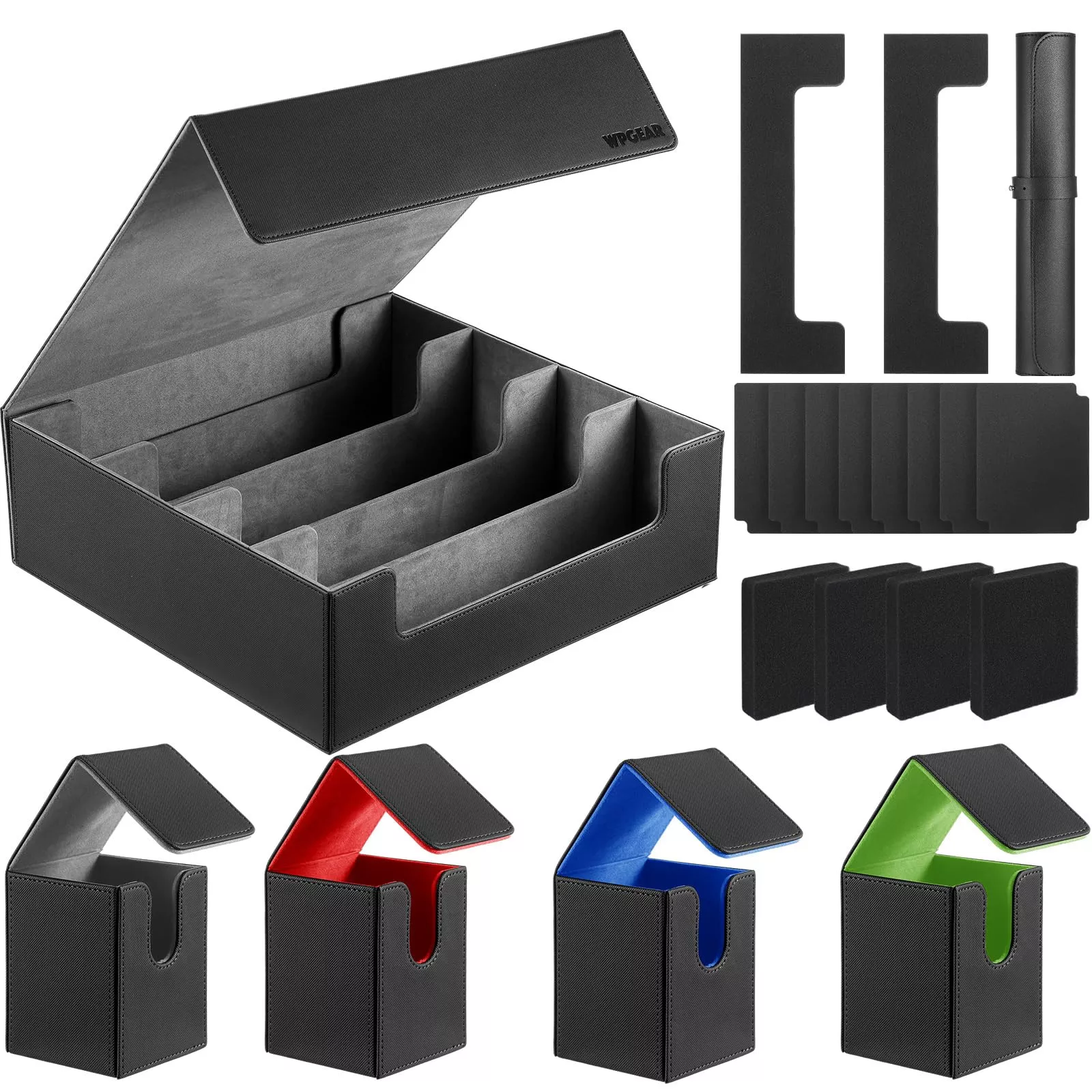 Wpgear Deck Cases Bundle Hold Up To 5000 Trading Cards, Storage Boxes