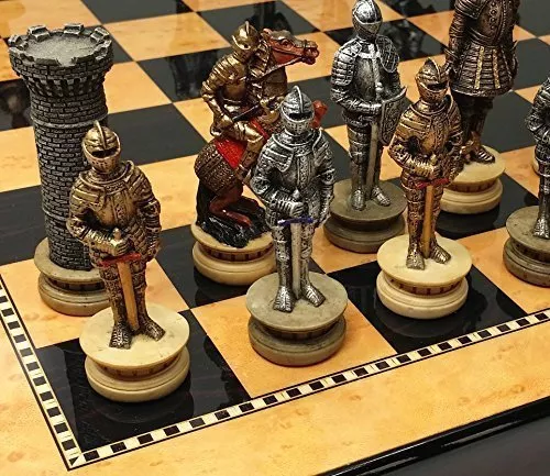 WW/HPL Hand Painted Chess Set with 15" Board - 32 Pieces, Resin