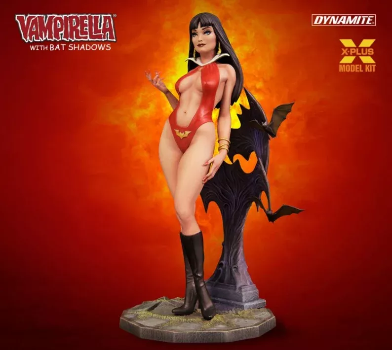X-Plus Models 200303 1/8 Vampirella with Bat Shadows Figure Kit