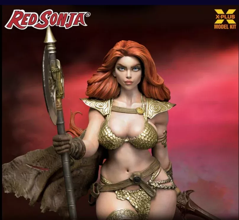 X-Plus Models 411-4-2 1/8 Red Sonja Figure Kit