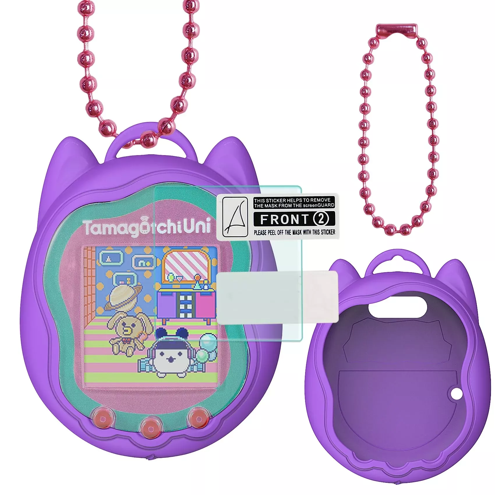 XEGIMOR Silicone Case for Tamagotchi Uni - Purple - Small