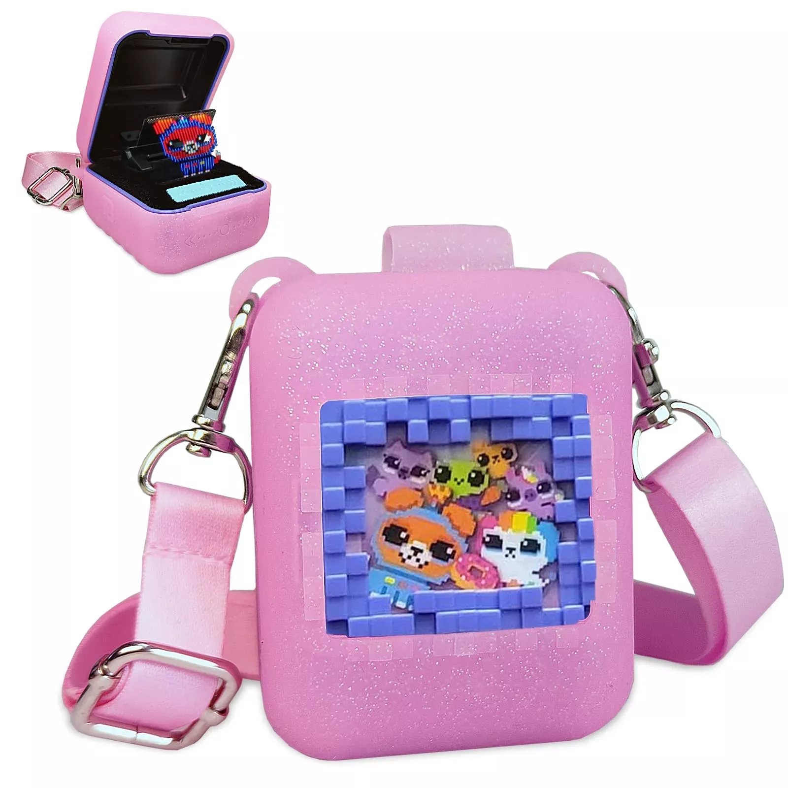 XEGIMOR Soft Silicone Case & Lanyard for Bitzee Pets, Pink