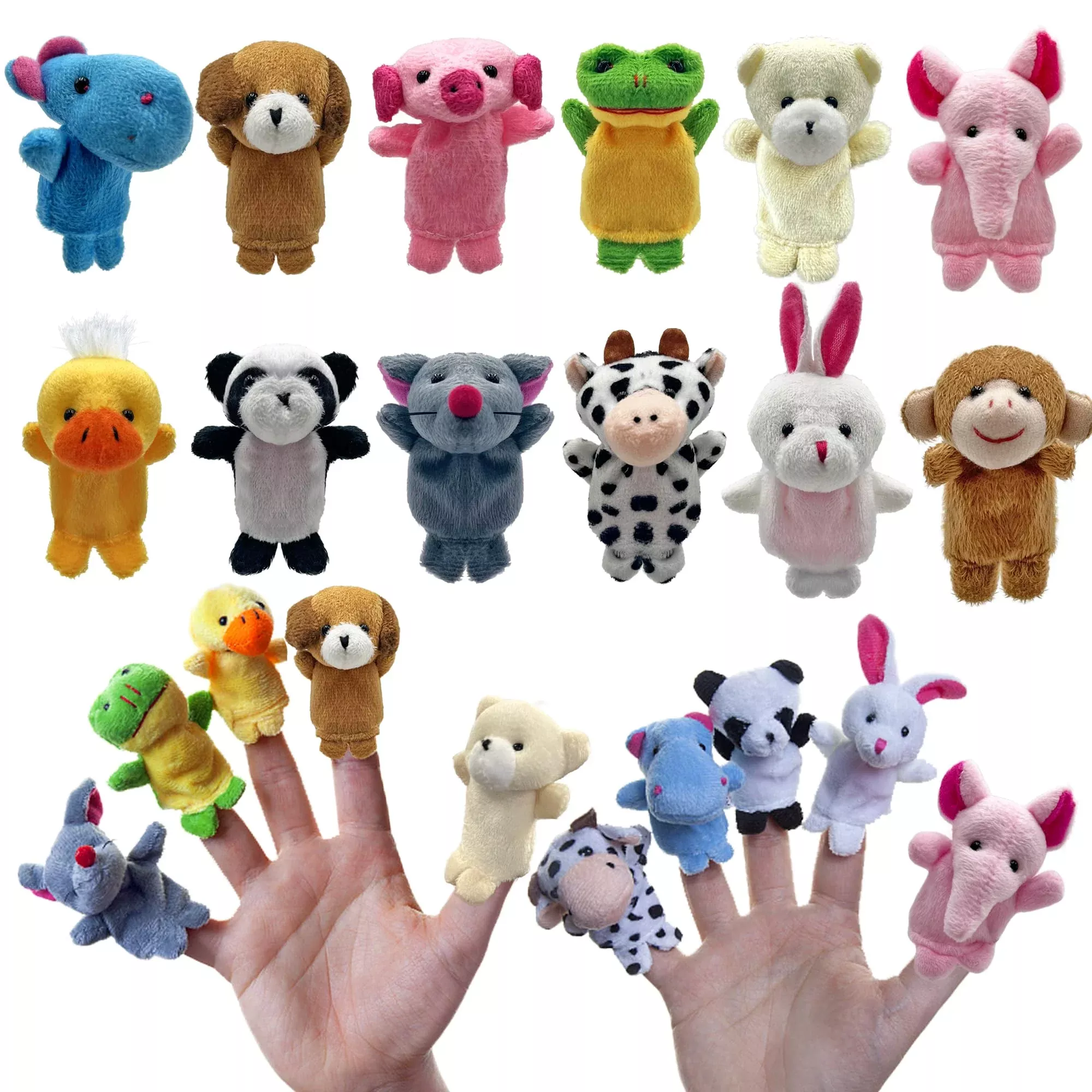 XIPEGPA Finger Puppets for Kids - 12 Pack, 2.56x1