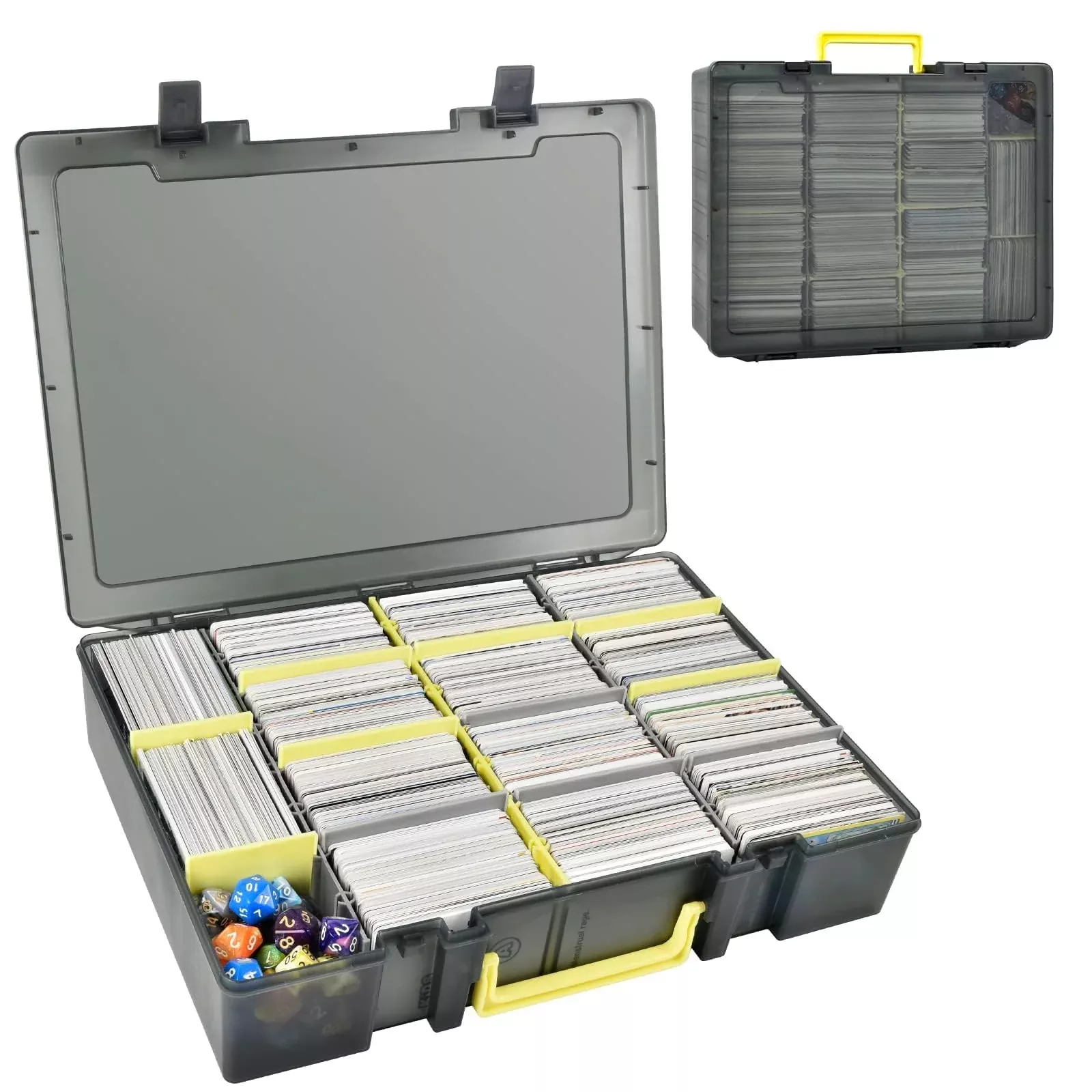 Xuerdon Large Trading Card Storage Box, Grey, Holds 2300+ Cards