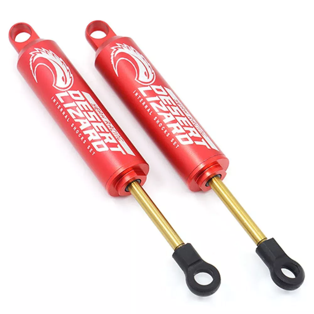 Yeah Racing DDL-100RD Red 100mm Desert Lizard Two Stage Internal Spring Shocks