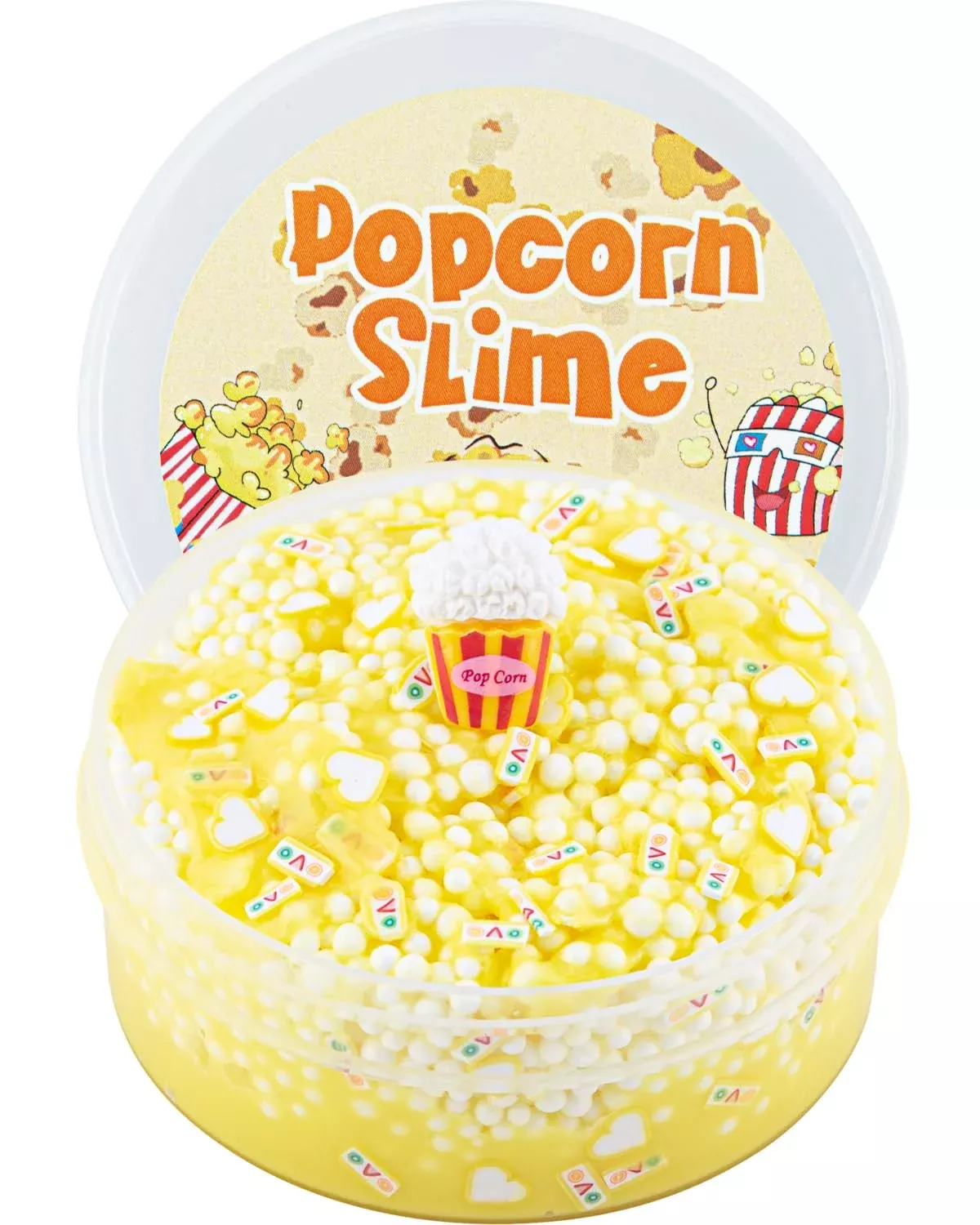 Yellow Popcorn Foam Slime, Good Stretchy And Non-Sticky Crunchy Slime,