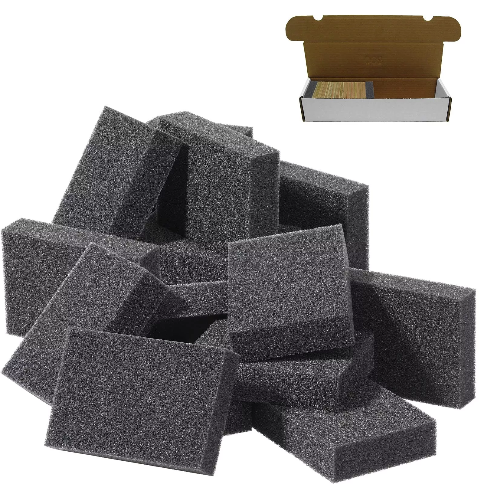 Yinkin Black EVA Foam Sponges for Storage Boxes, 40 Pack, Medium