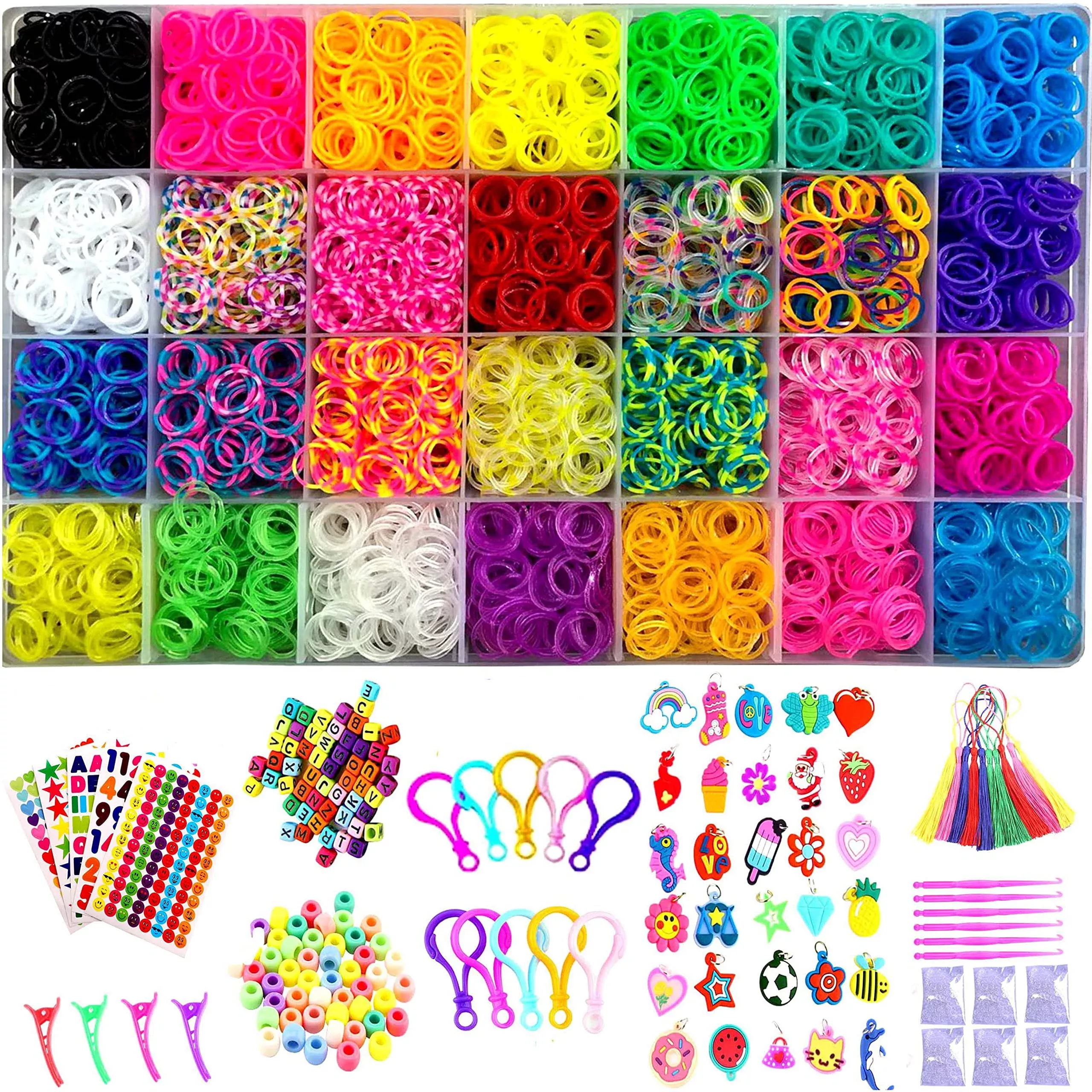 YITOHOP Rubber Bands Kit for Bracelet Making, 11000+ Pieces, Colored
