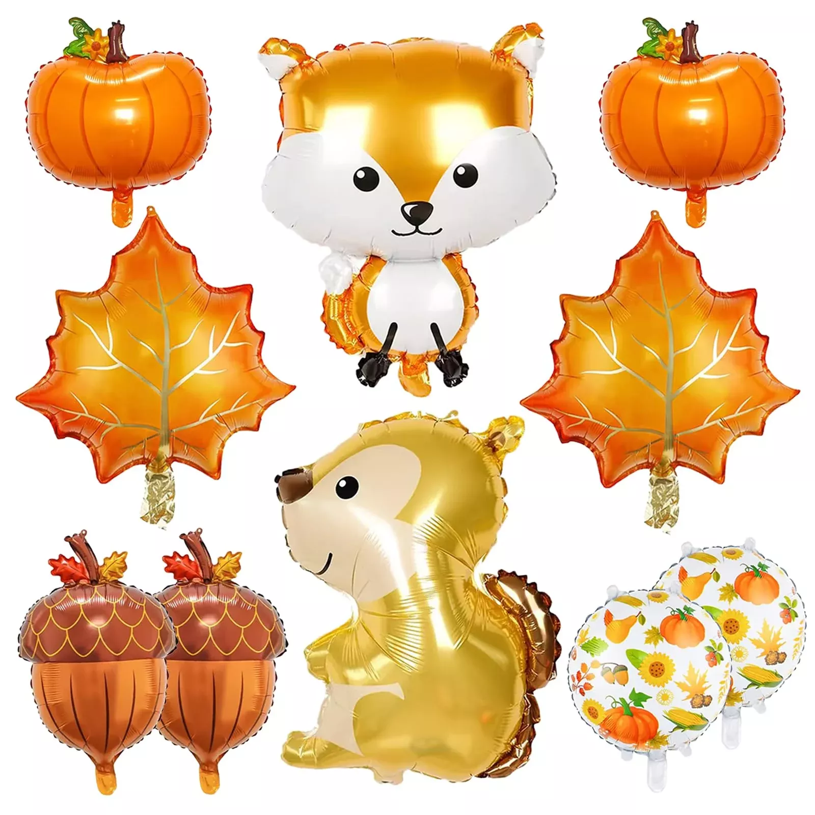 YiYou Thanksgiving Balloons - 10 Pack, Orange, 26.4 inches, Fo