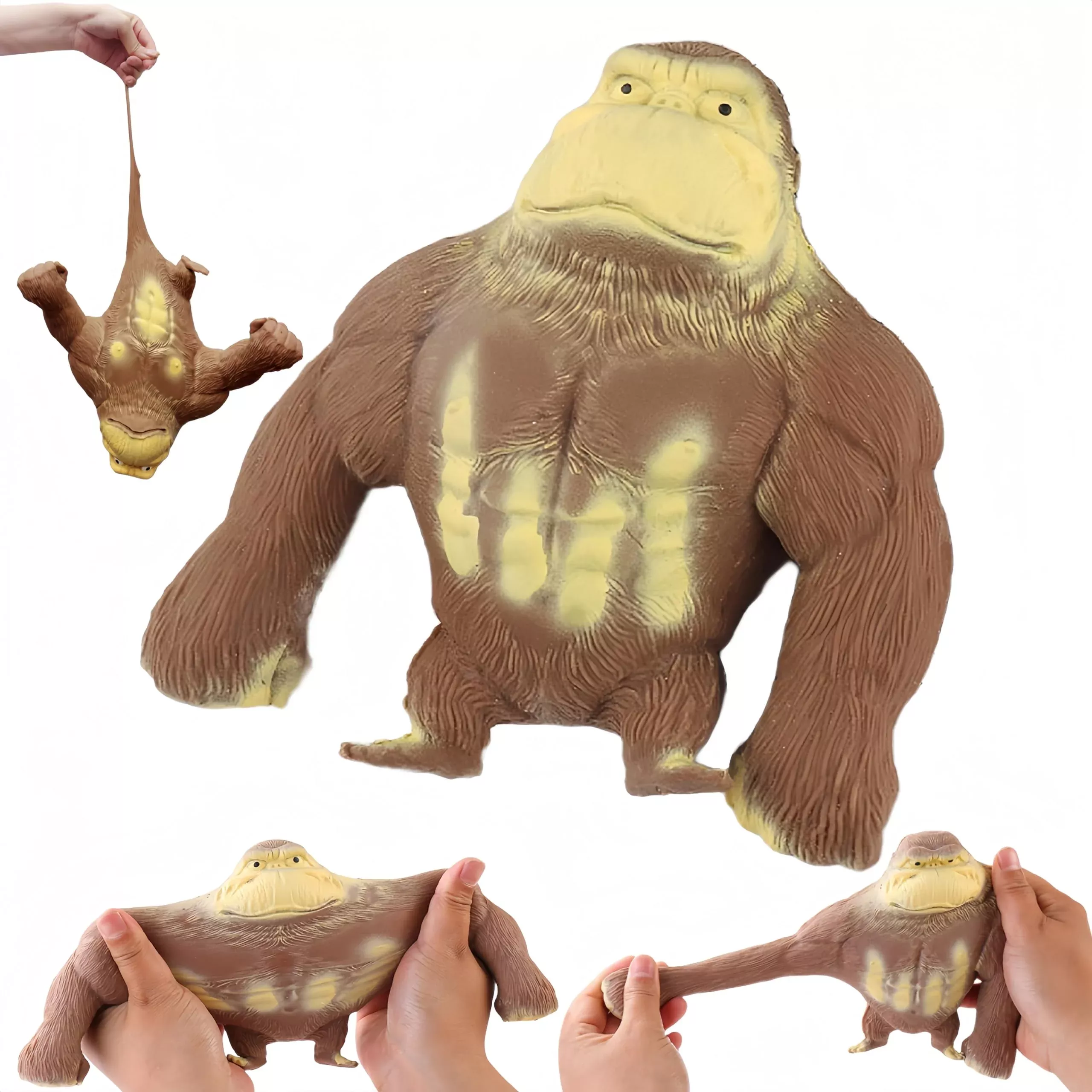 Yjhwlf Stretchy Glue-Sand Filled Rubber Gorilla, Latex Gorilla Soft De