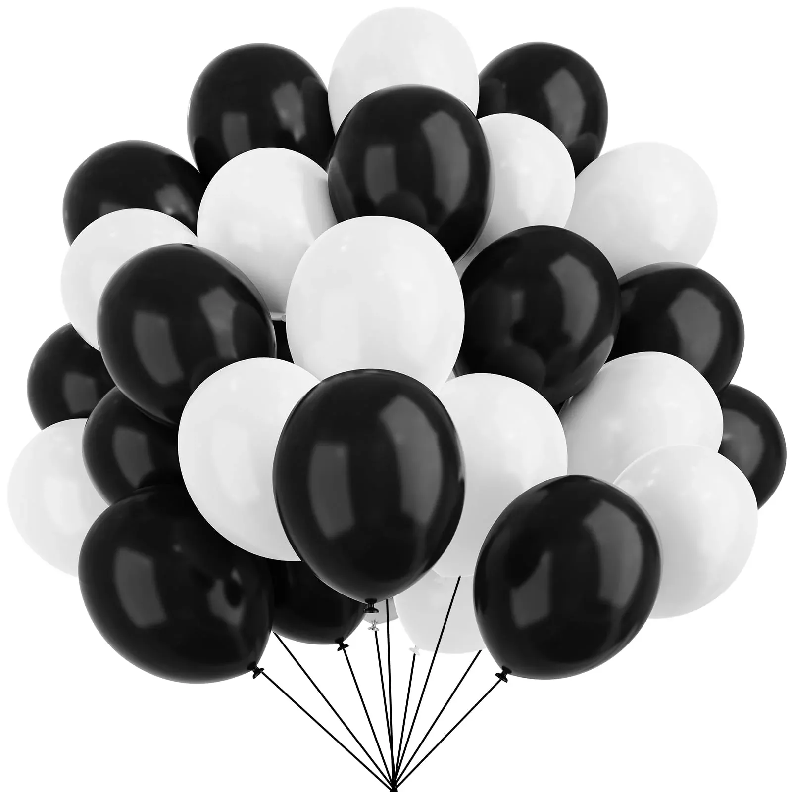 YMSZ Black & White Balloon Kit - 67pcs, 12 Inch Party Decorations