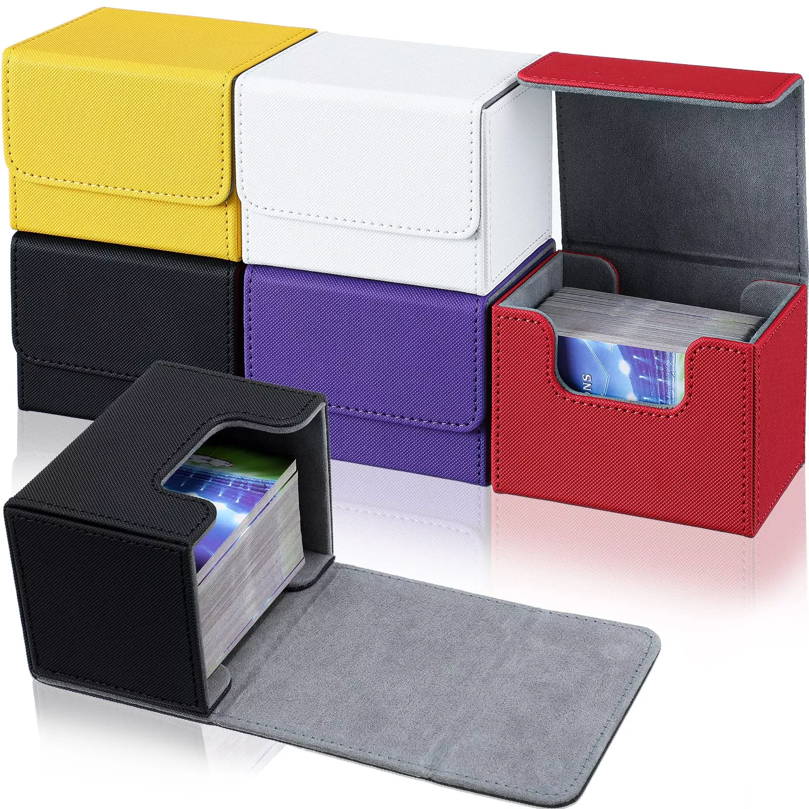 Yookeer Deck Card Box, Magnetic PU Leather, 105x90 mm, 6