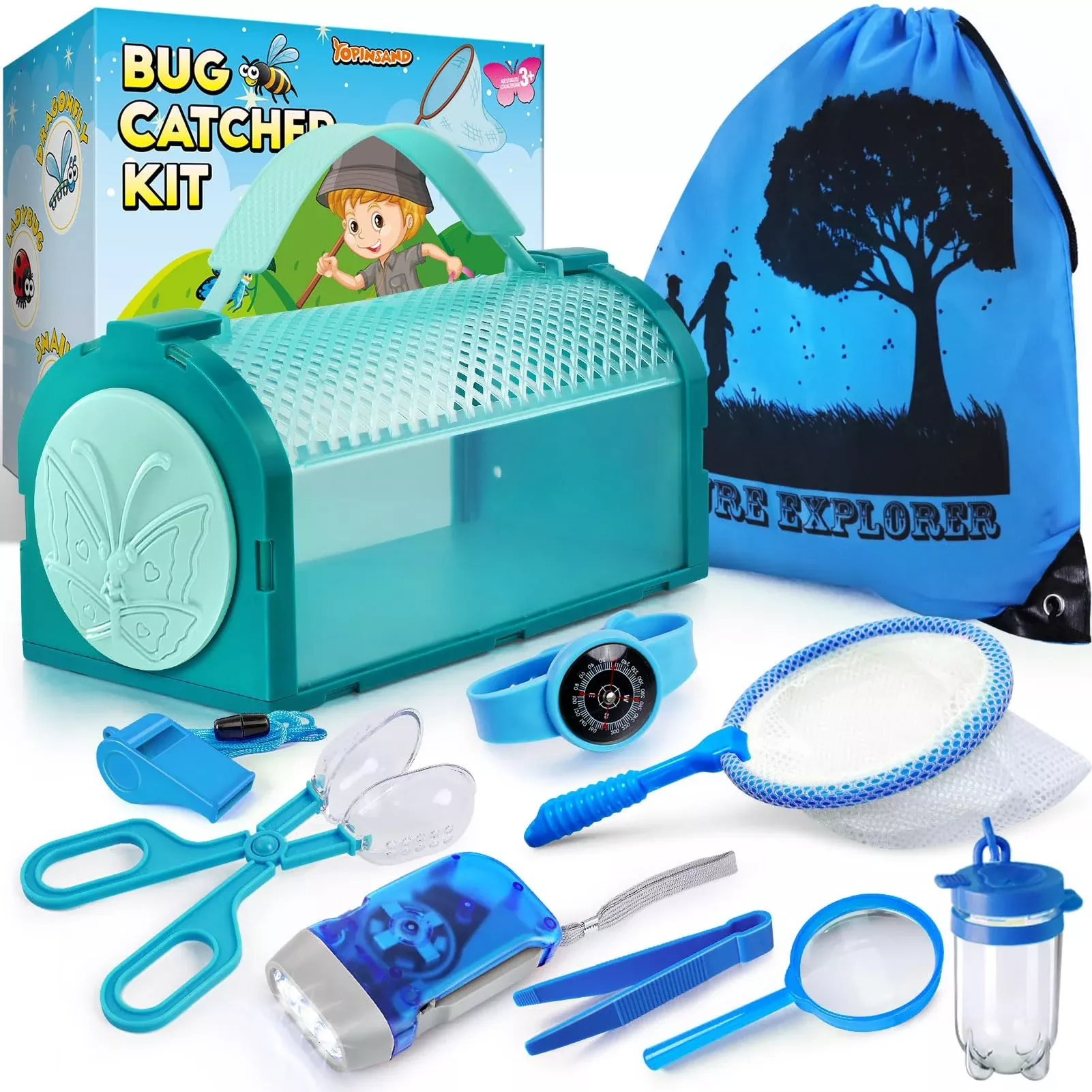 YOPINSAND Bug Catcher Kit Compact Blue Outdoor Exploration Gear