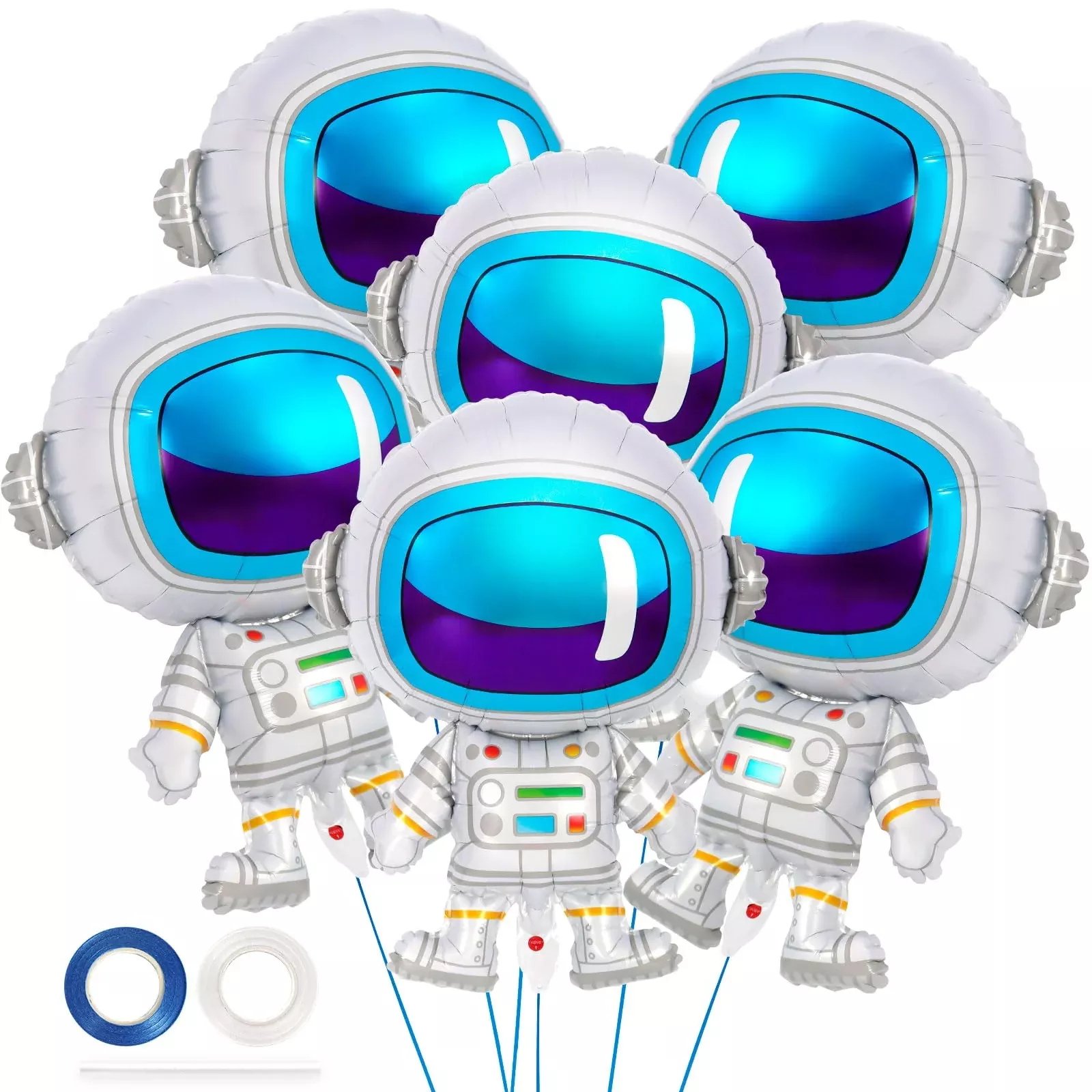 YOTHORN Astronaut Balloons for Kids, 30 Inch, 6 Pcs,