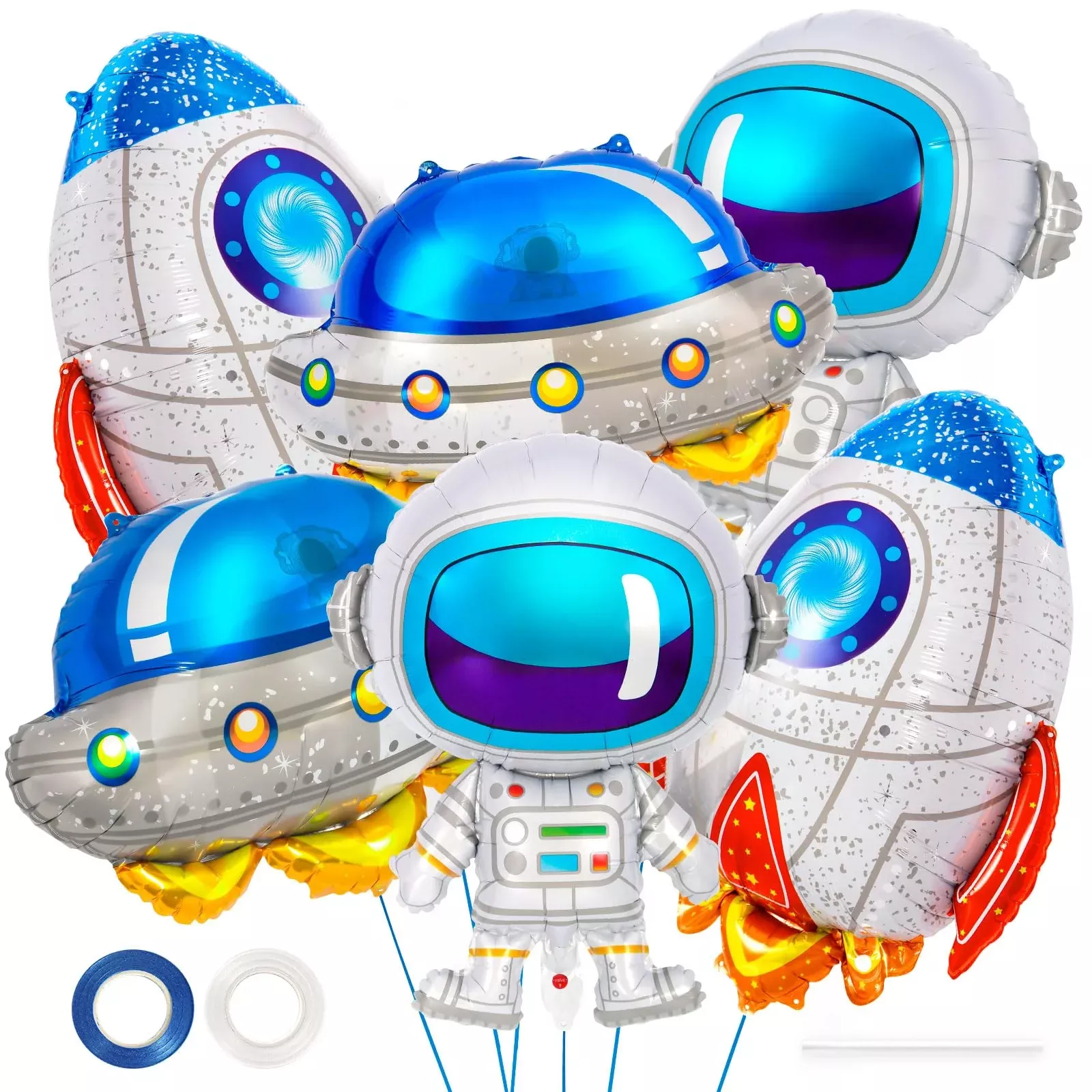 YOTHORN Space Balloons for Kids, 30 Inch, 6 Pcs, Astr