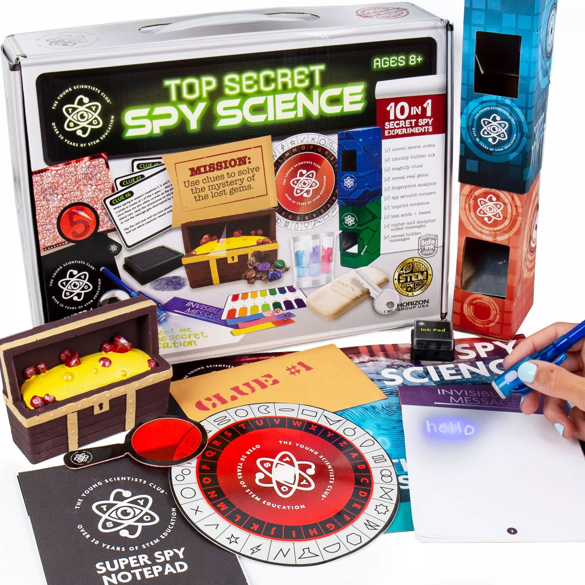 The Young Scientists Club Spy Science Kit, Detective Kit for Kids, Age