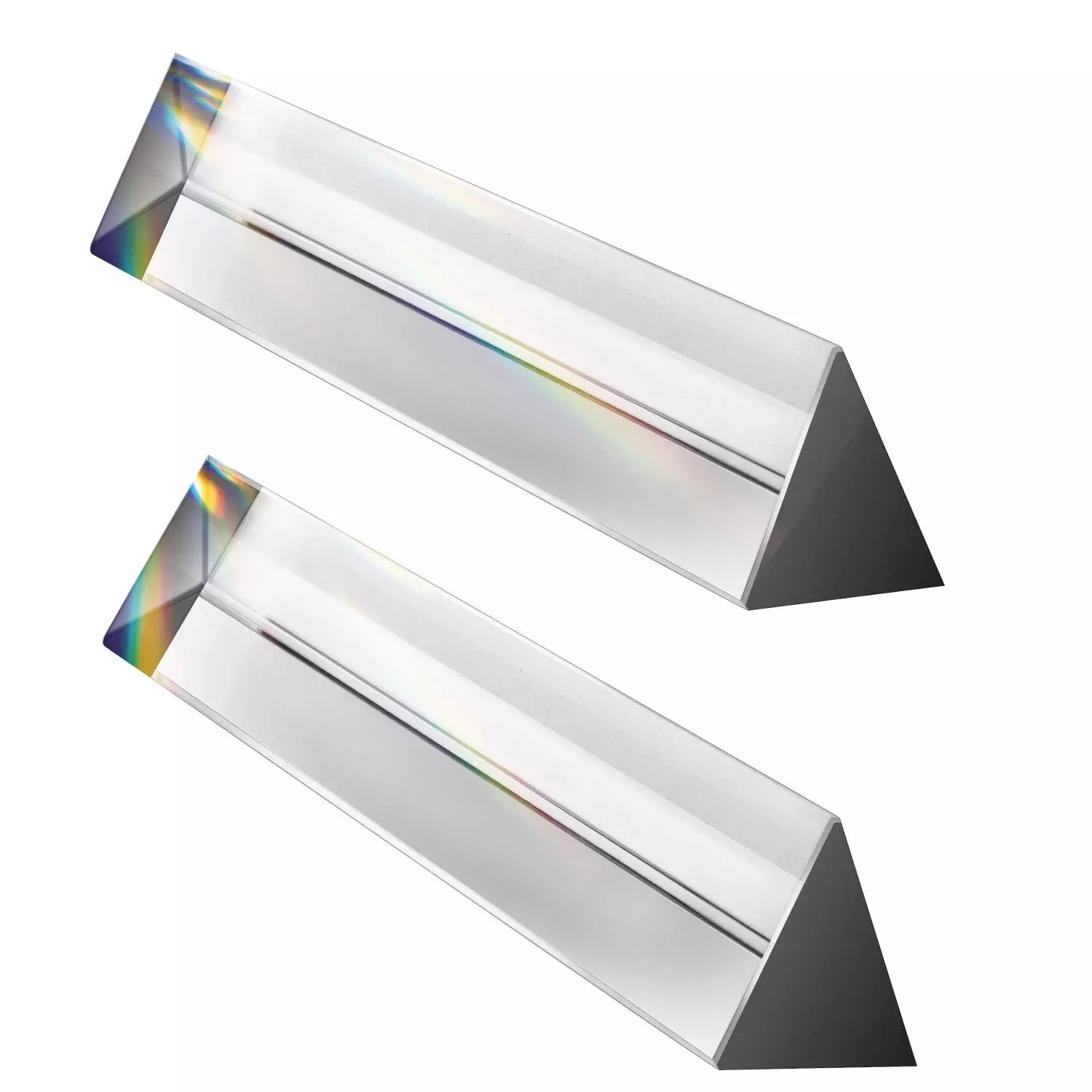 Young4us Crystal Optical Glass Triangular Prisms 6-inch 2 Pack