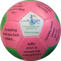 youthlight Inner-Beauty Thumball, 4" Small Pink Plastic Ball, Model IN