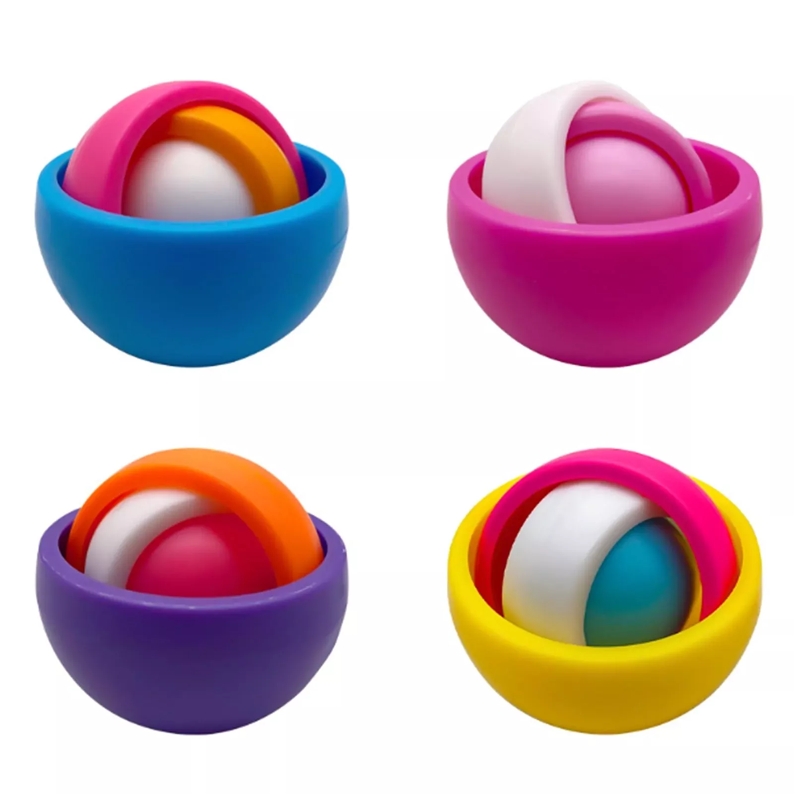 Yrissmiss Fidget Spinner Toys - Colorful, 0.7" - Set of