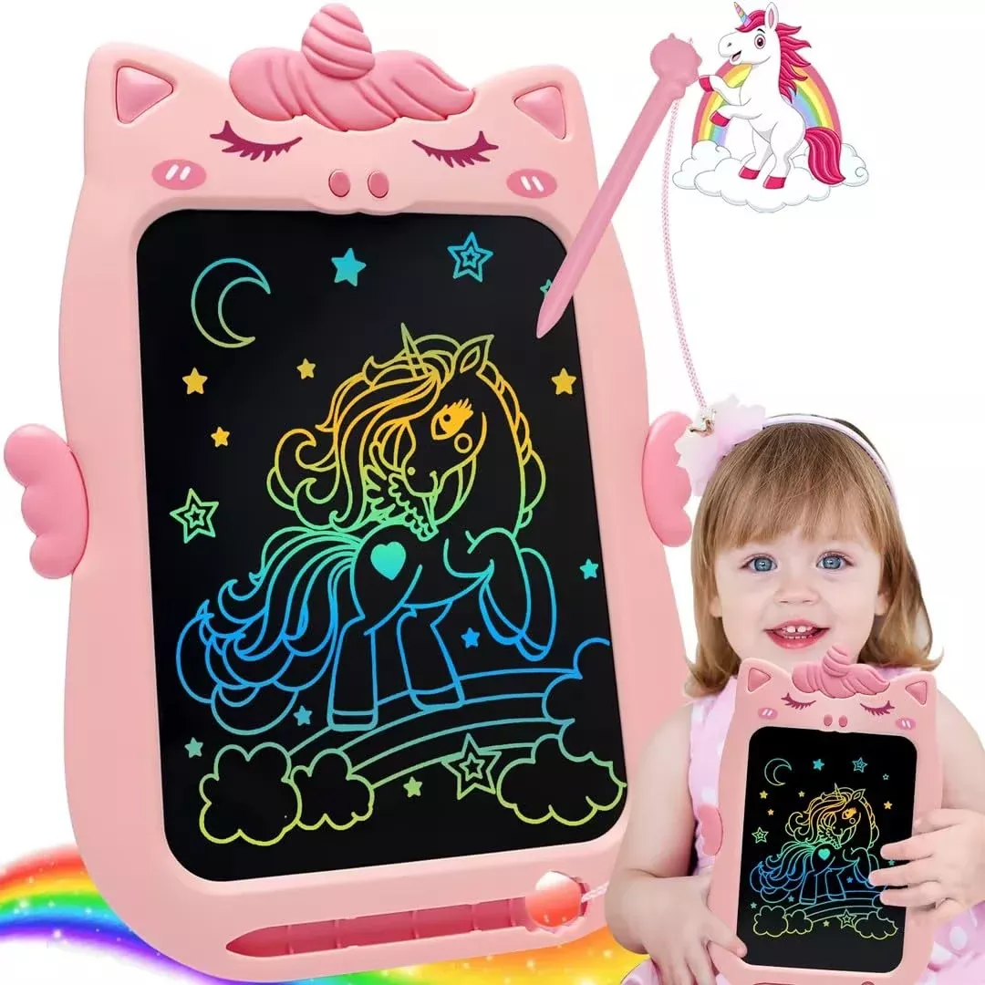 YUBALEER Writing Tablet for Kids, 10" Pink, Eco-Friendly Erasable