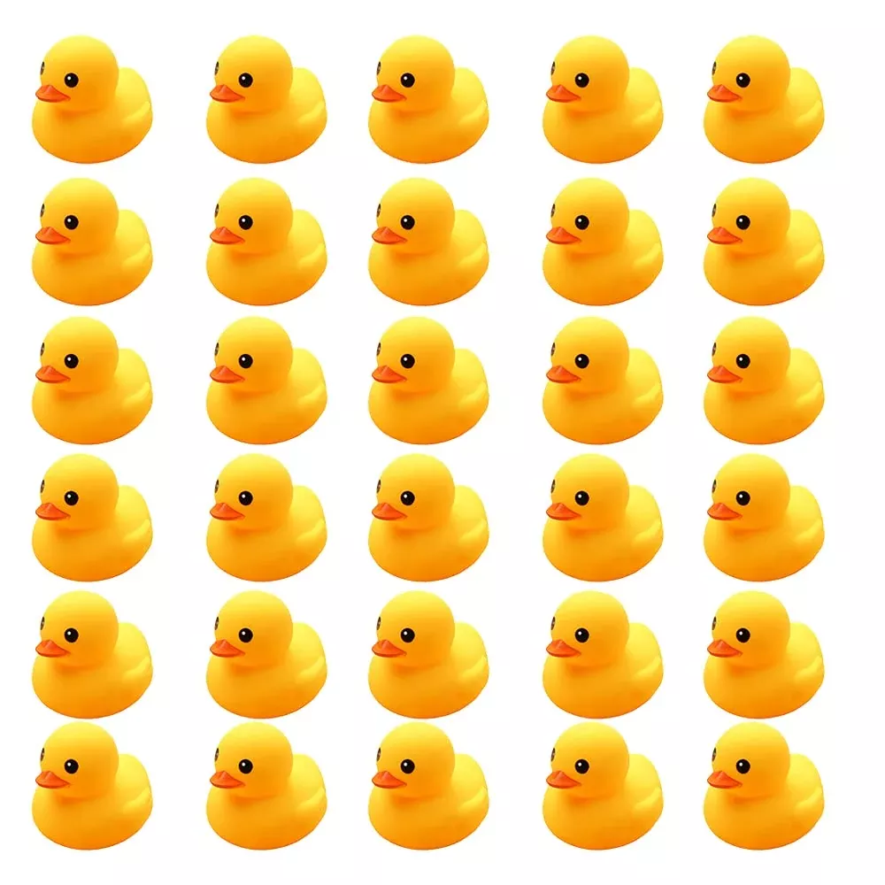 YUERFEILA Rubber Duck Bath Toy Set, 30pcs, 1.6"