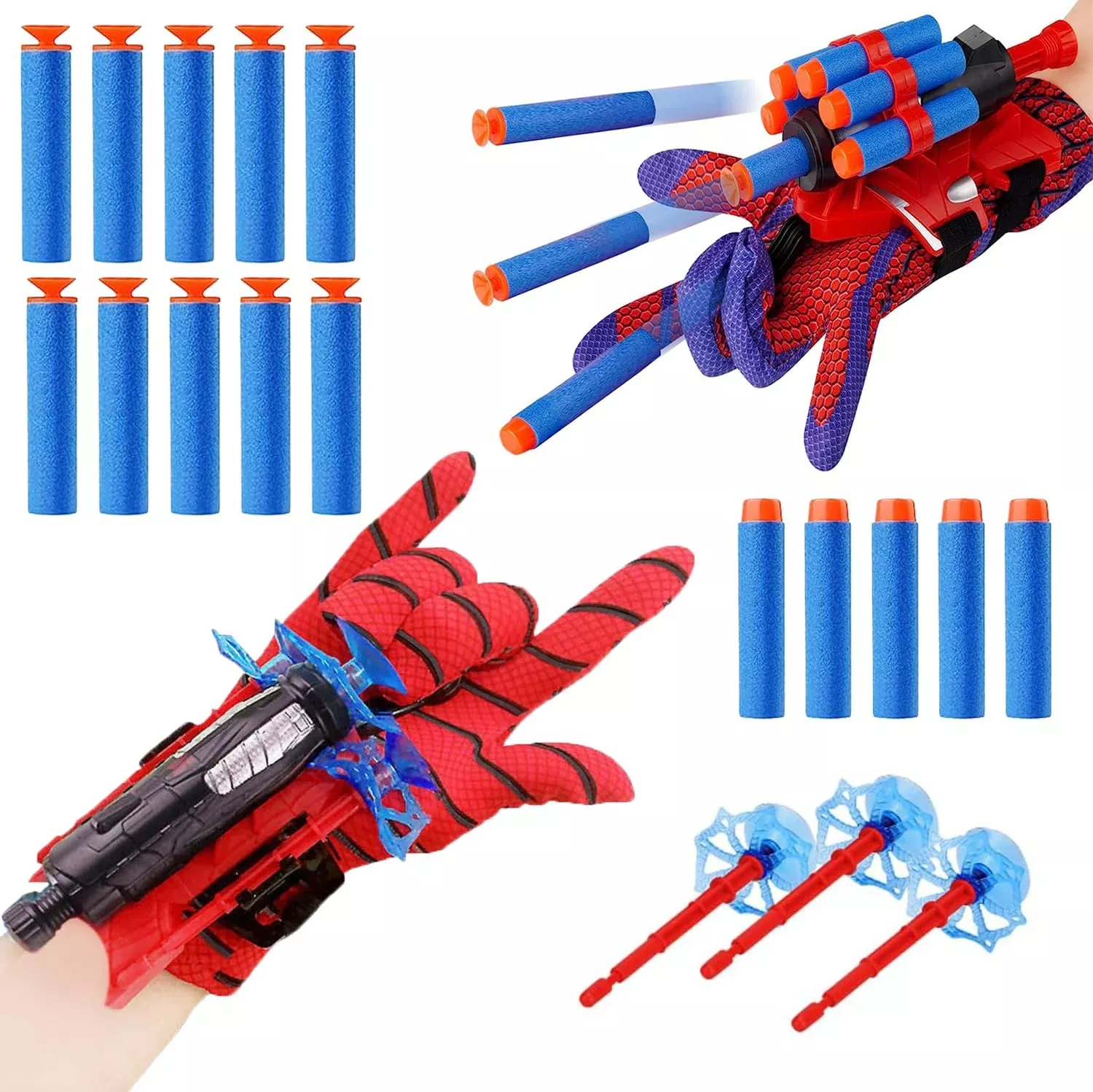 YUETIANE Web Shooters Set - Blue, 2 Styles, High-Quality Plastic