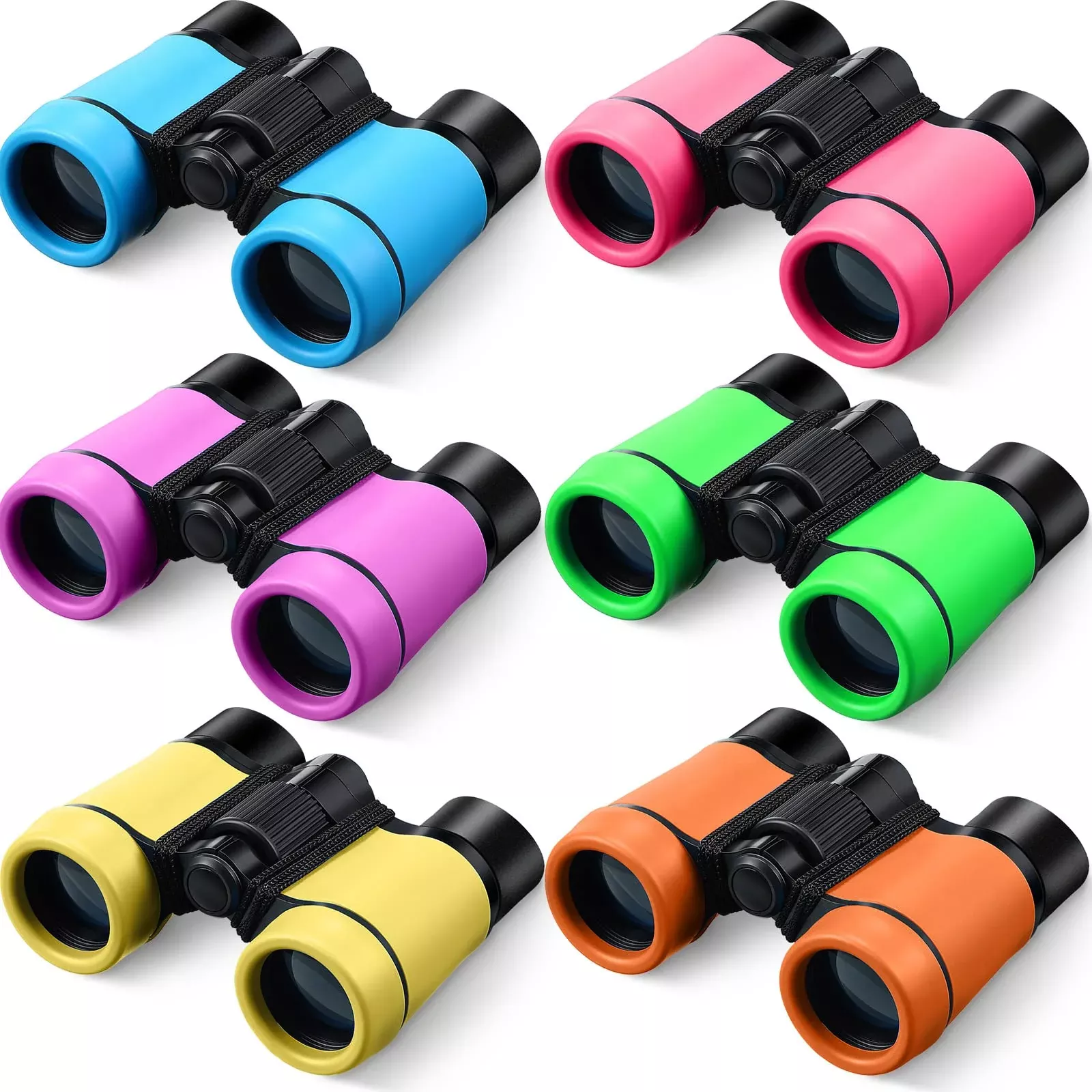 Yunsailing Mini Binoculars Set 4x30 for Kids, Vivid Colors,