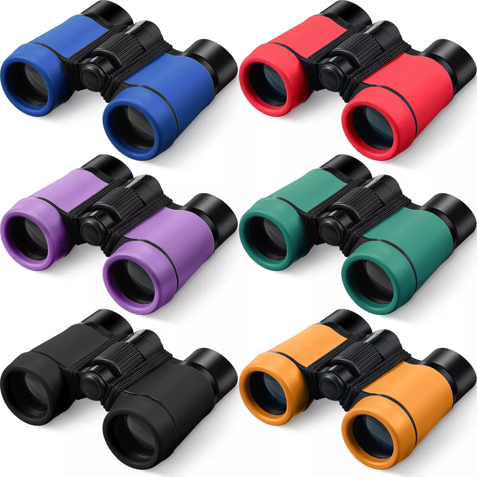 Yunsailing Mini Binoculars Set for Kids, 4x30, Stylish Colors,