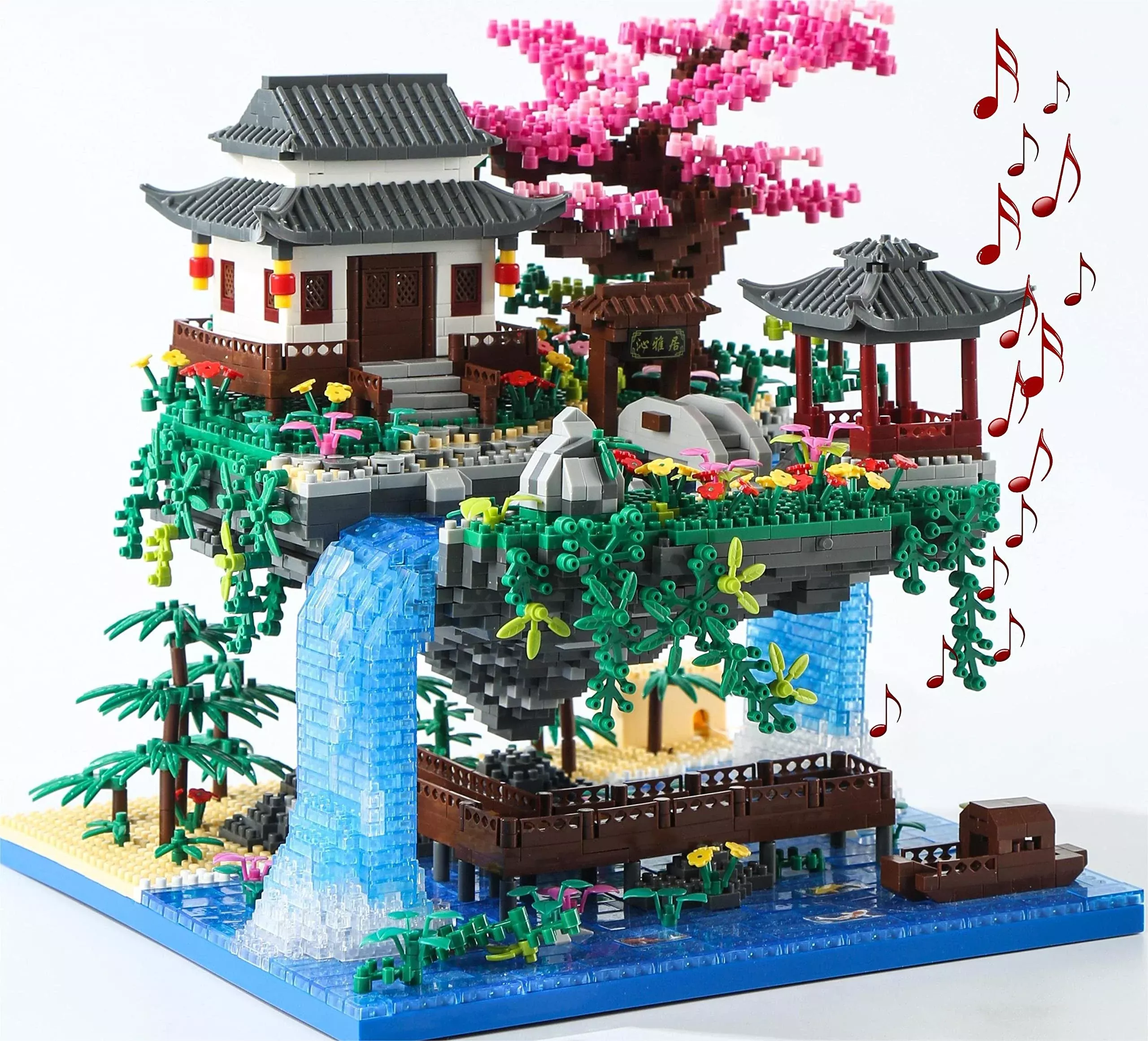 Yushinv Cherry Blossom Tree Building Set - 3320 Pcs, Large Size, Plast