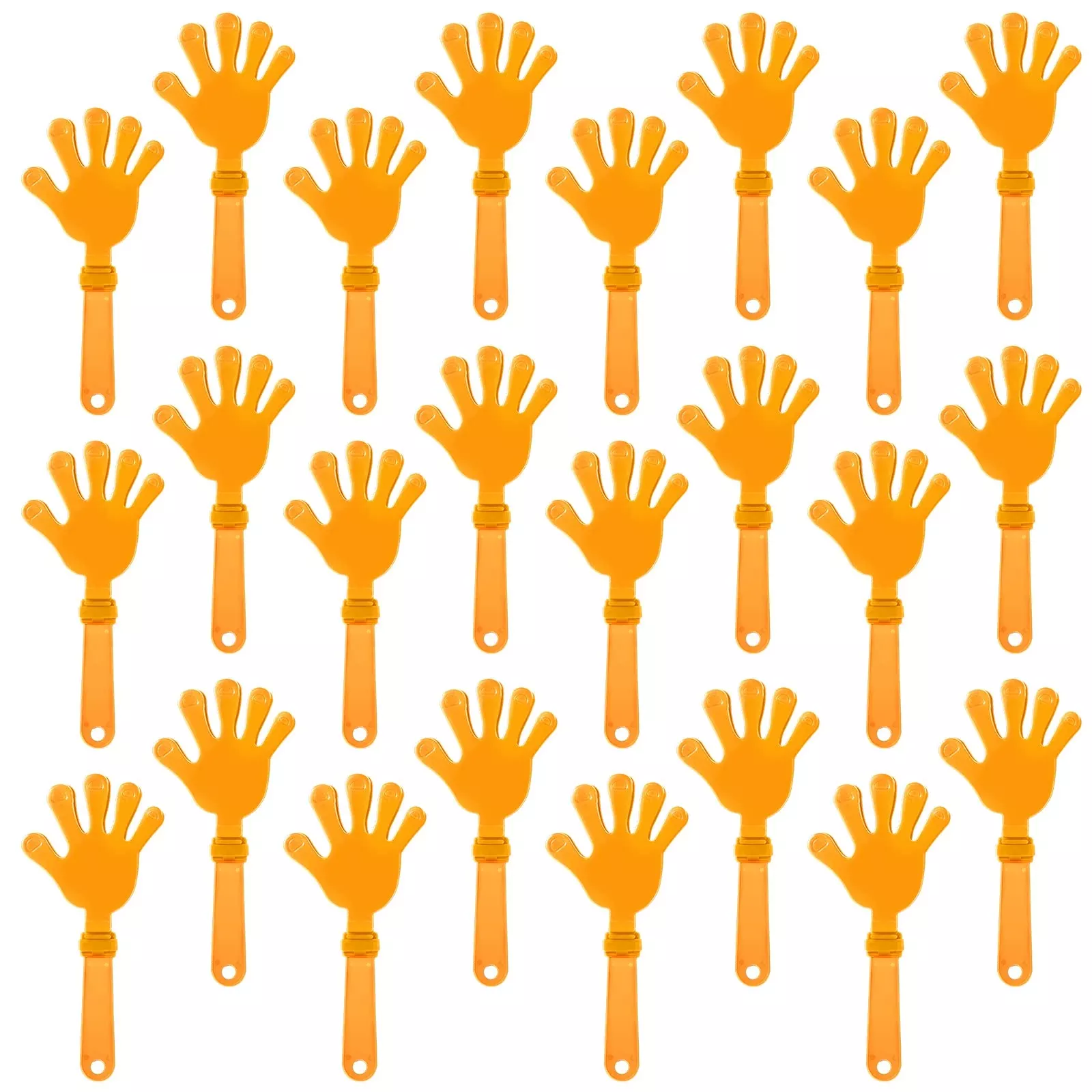 ZCYSRLQIN Hand Clappers Noise Makers for Parties, 24 Pack, Orange
