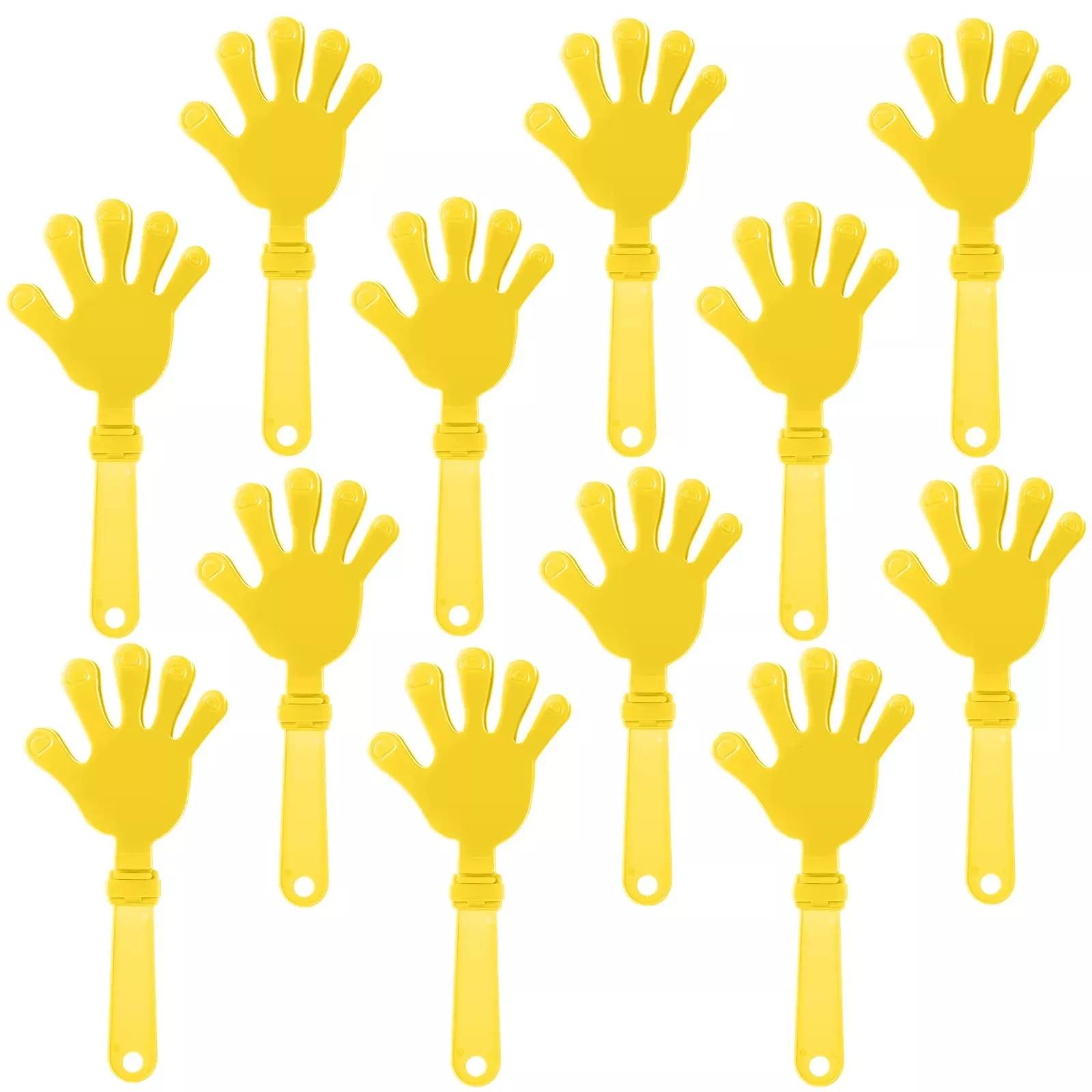ZCYSRLQIN Hand Clappers for Parties, 12 Pack, Yellow,