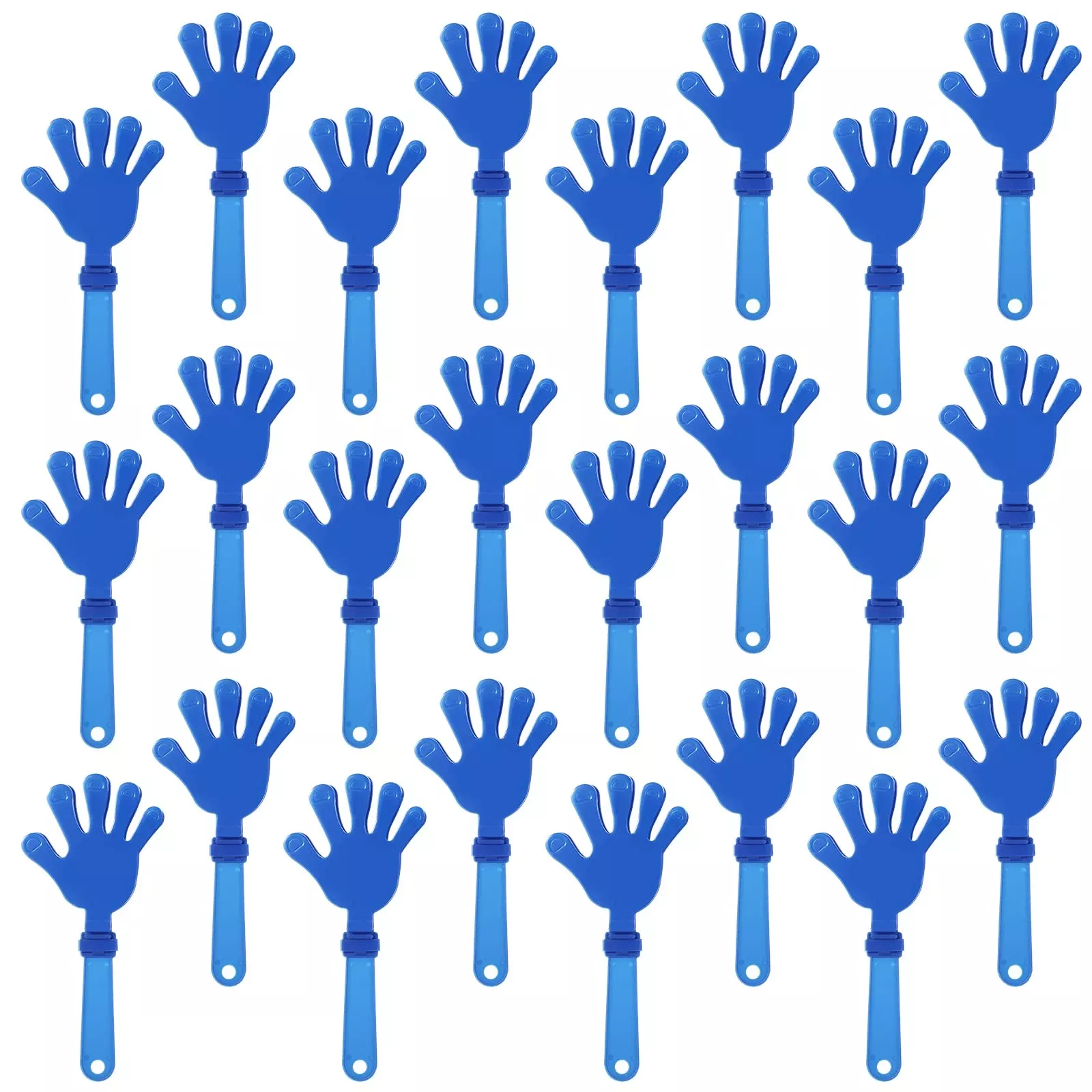 ZCYSRLQIN Hand Clappers for Parties, 24 Pack, Blue, Small