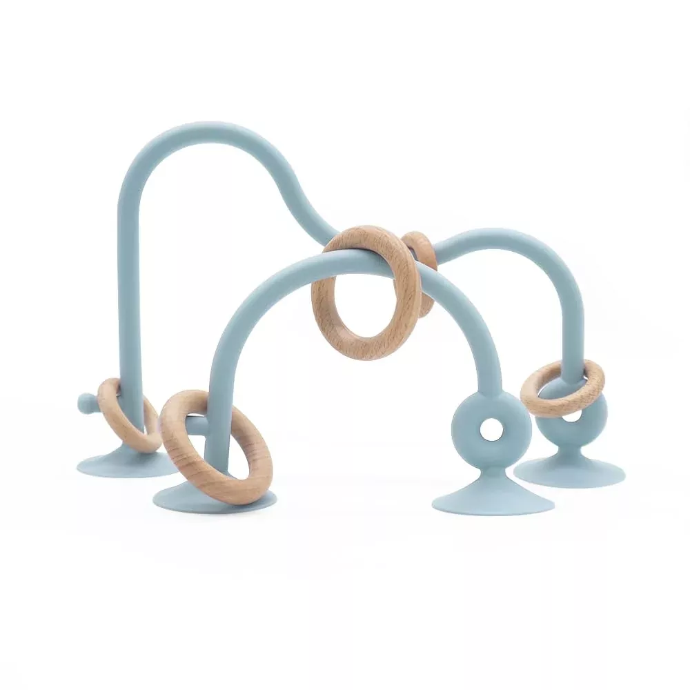zeeloopbee Suction Cup Toy Holder for High Chairs, Blue, Medium