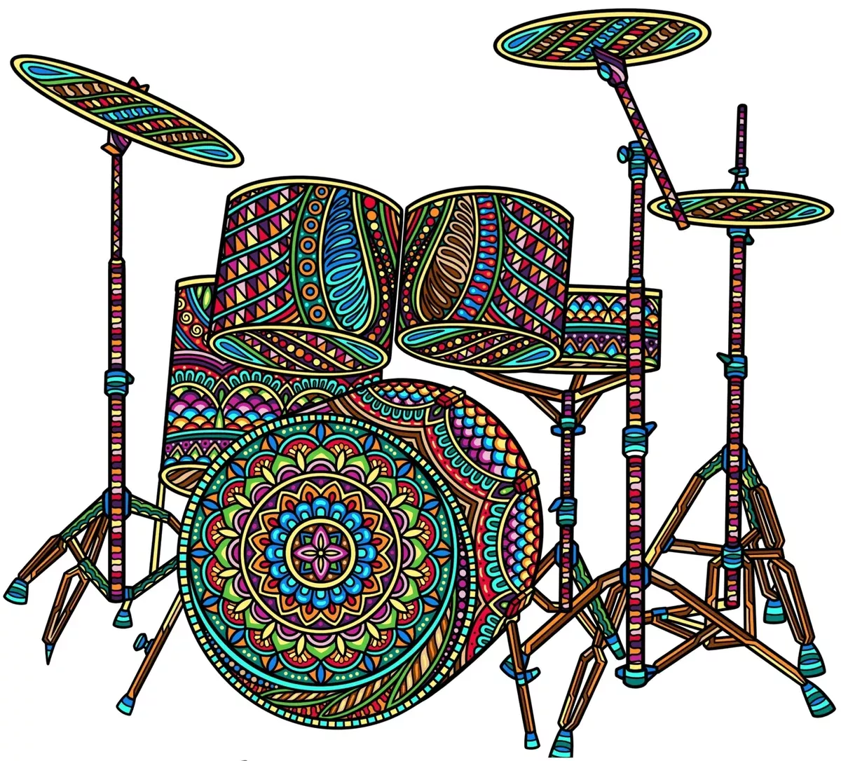 Zen Chalet DS200 Drum Set 200 Piece Wooden Puzzle