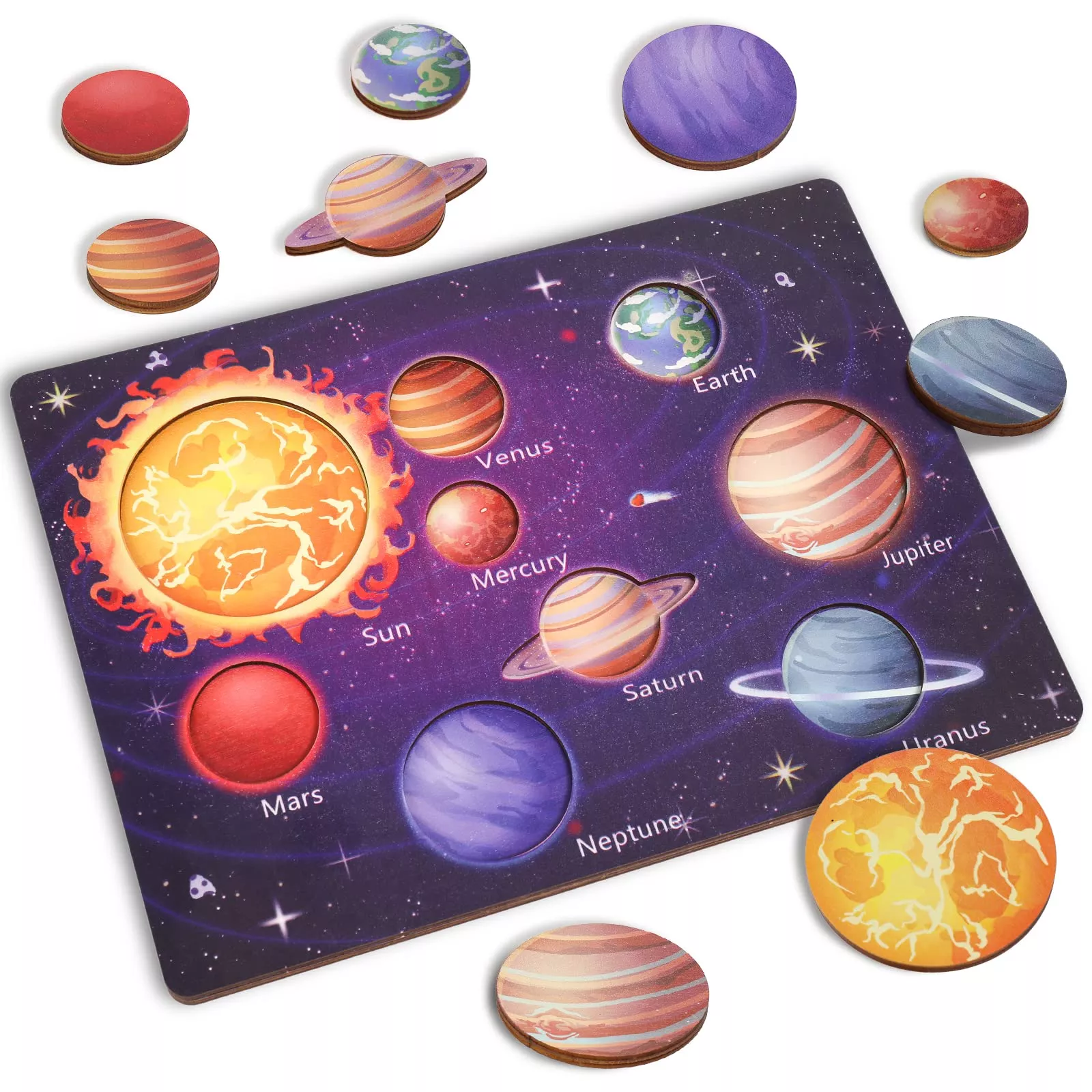 Zeoddler Solar System Puzzle for Kids 3+ Years, 11.8 x